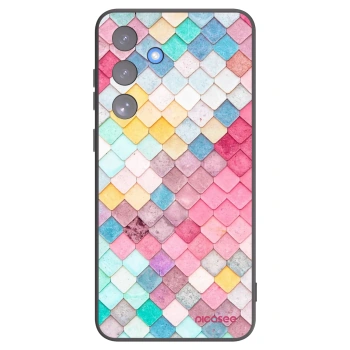 Picasee silikonowe czarne etui na Samsung Galaxy S25 FE 5G - Colorful roof