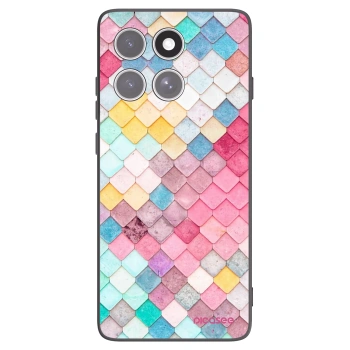 Picasee silikonowe czarne etui na Motorola Edge 60 Fusion - Colorful roof