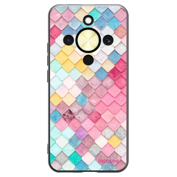 Picasee silikonowe czarne etui na Honor Magic8 Lite 5G - Colorful roof