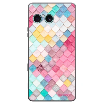 Picasee silikonowe czarne etui na Sony Xperia 10 VII - Colorful roof