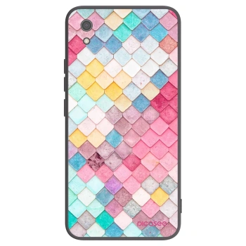 Picasee silikonowe czarne etui na Xiaomi Redmi 7A - Colorful roof