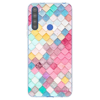 Picasee silikonowe przeźroczyste etui na Xiaomi Redmi Note 8T - Colorful roof