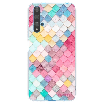 Picasee silikonowe przeźroczyste etui na Huawei Nova 5T - Colorful roof