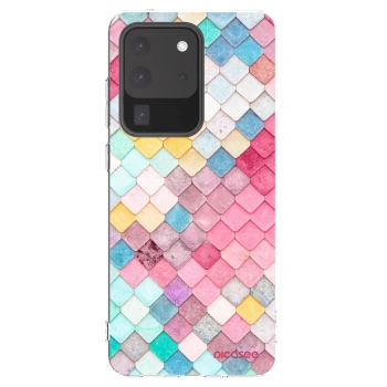 Picasee silikonowe przeźroczyste etui na Samsung Galaxy S20 Ultra 5G G988F - Colorful roof