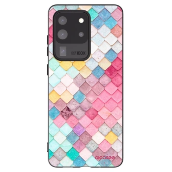 Picasee silikonowe czarne etui na Samsung Galaxy S20 Ultra 5G G988F - Colorful roof