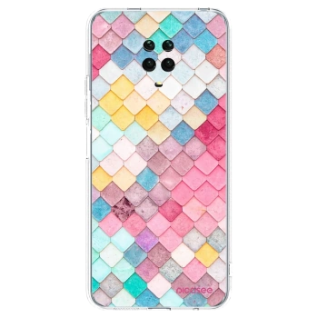 Picasee silikonowe przeźroczyste etui na Xiaomi Redmi Note 9S - Colorful roof