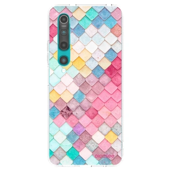 Picasee silikonowe przeźroczyste etui na Xiaomi Mi 10 - Colorful roof