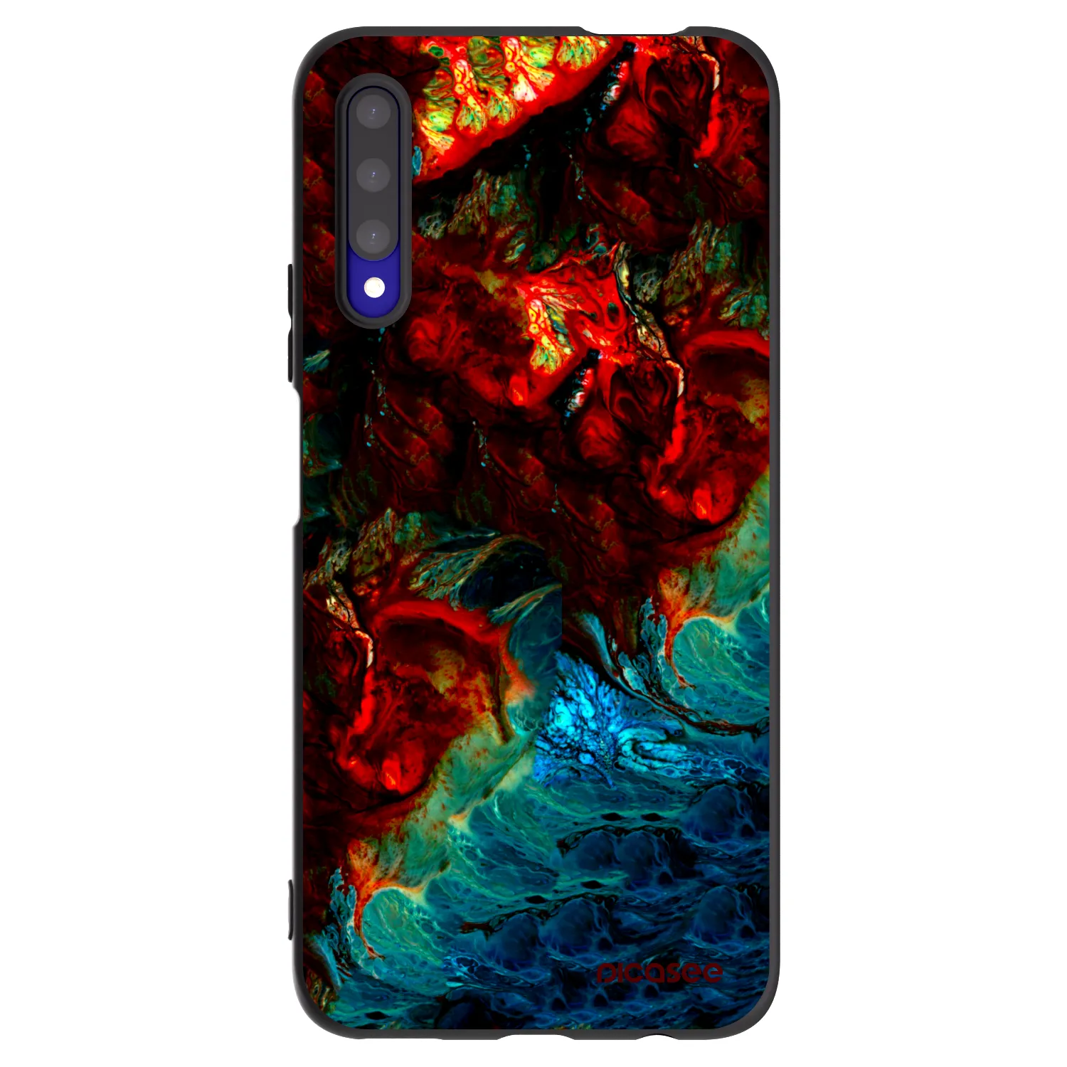 Picasee silikonowe czarne etui na Honor 9X Pro - Universe