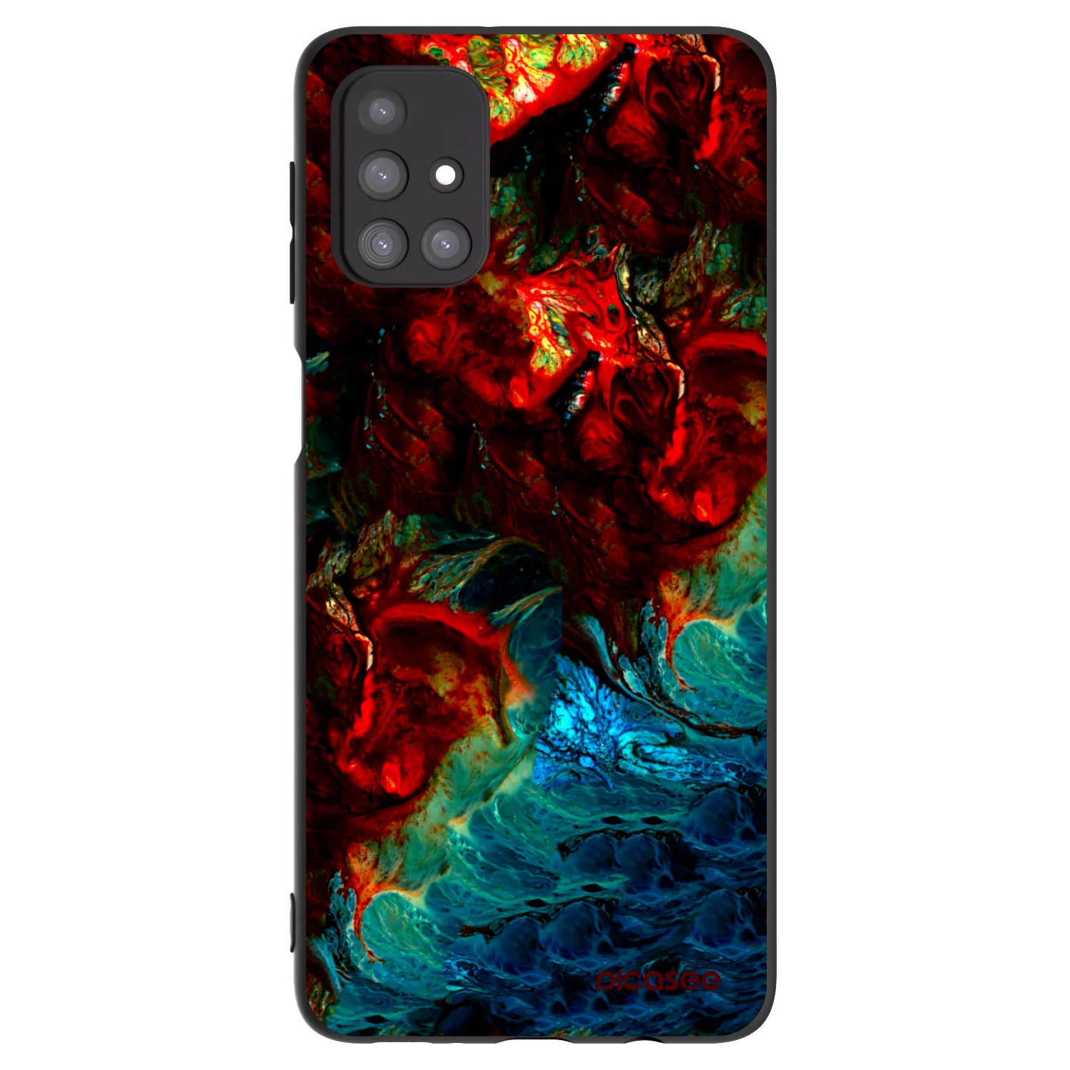 Picasee silikonowe czarne etui na Samsung Galaxy M31s - Universe