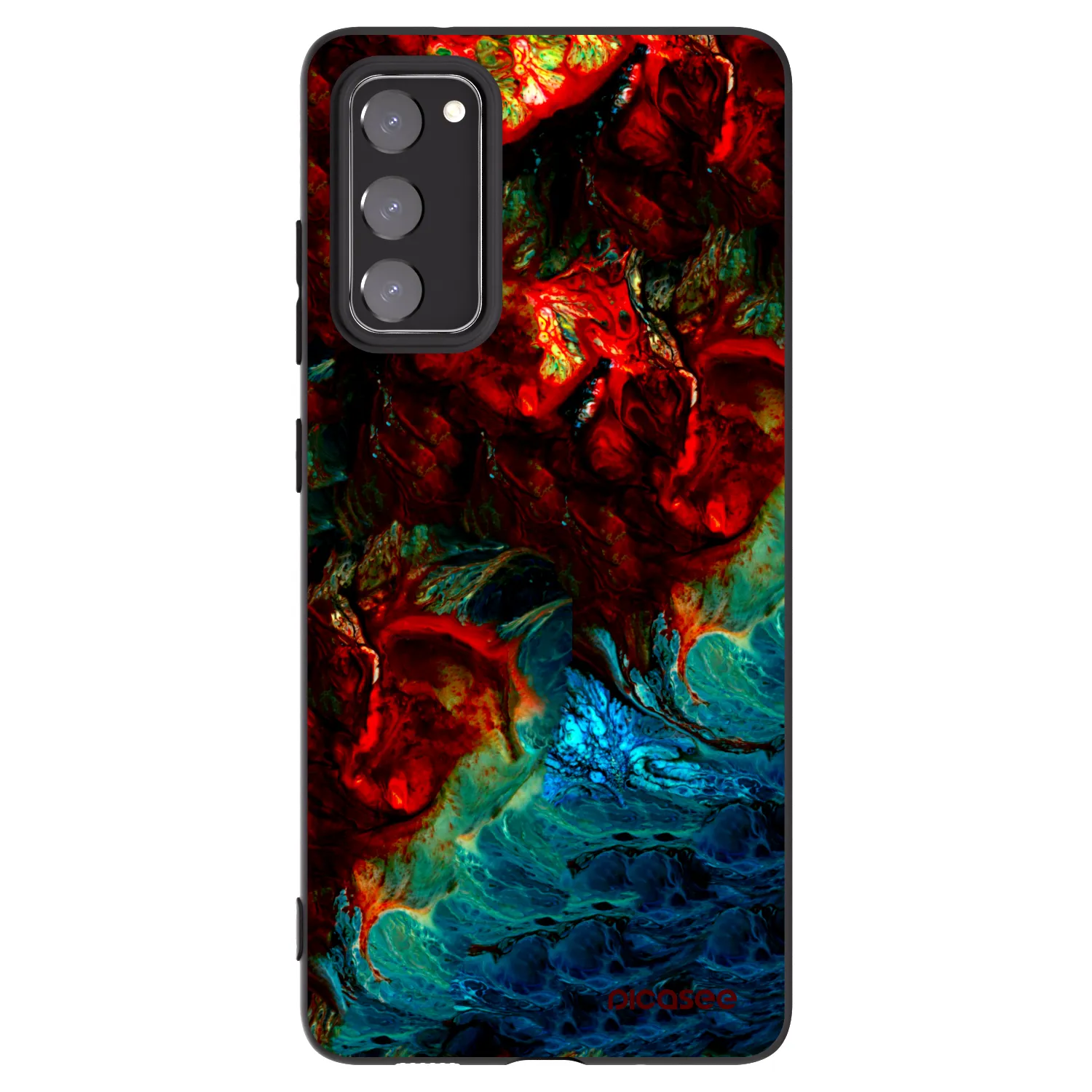 Picasee silikonowe czarne etui na Samsung Galaxy S20 FE - Universe