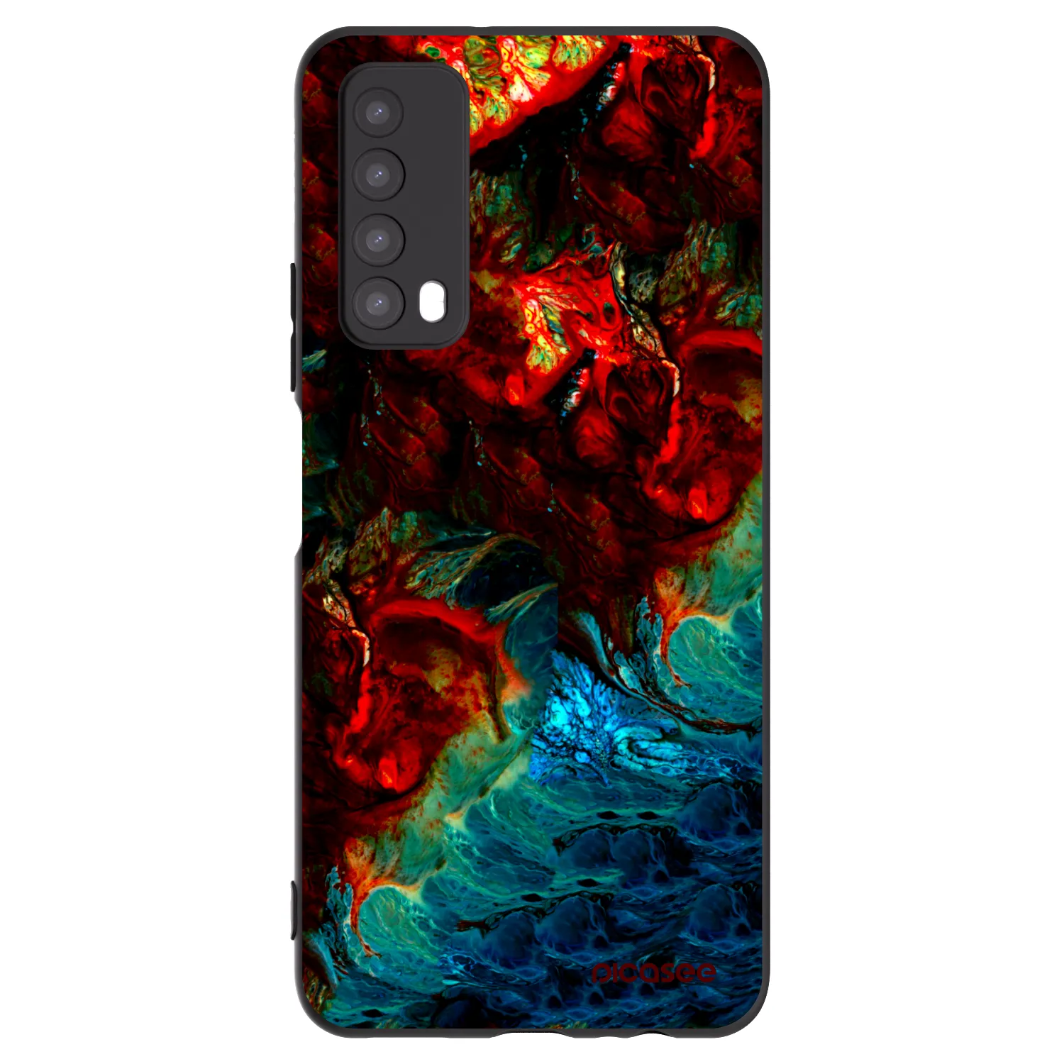 Picasee silikonowe czarne etui na Huawei P Smart 2021 - Universe