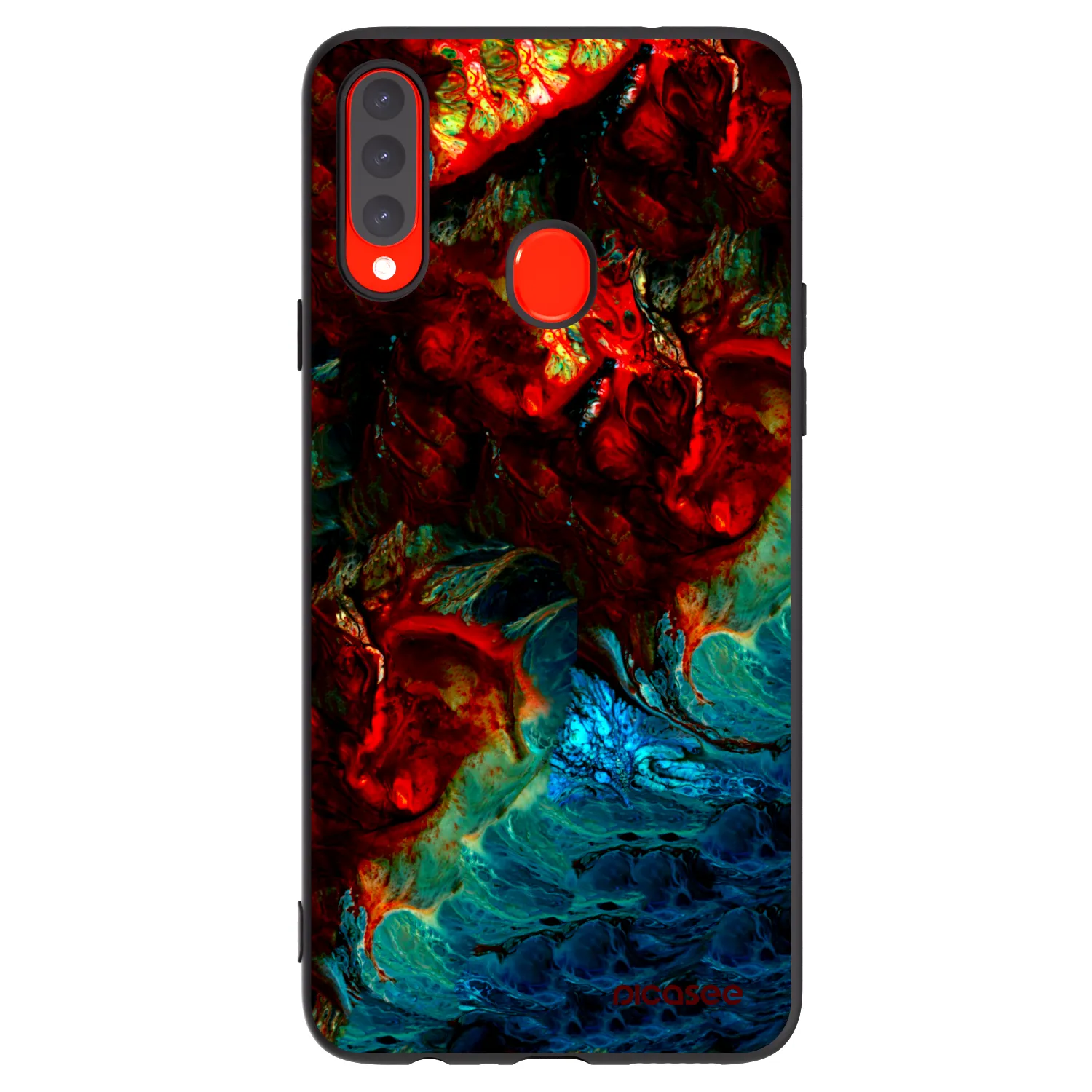Picasee silikonowe czarne etui na Samsung Galaxy A20s - Universe
