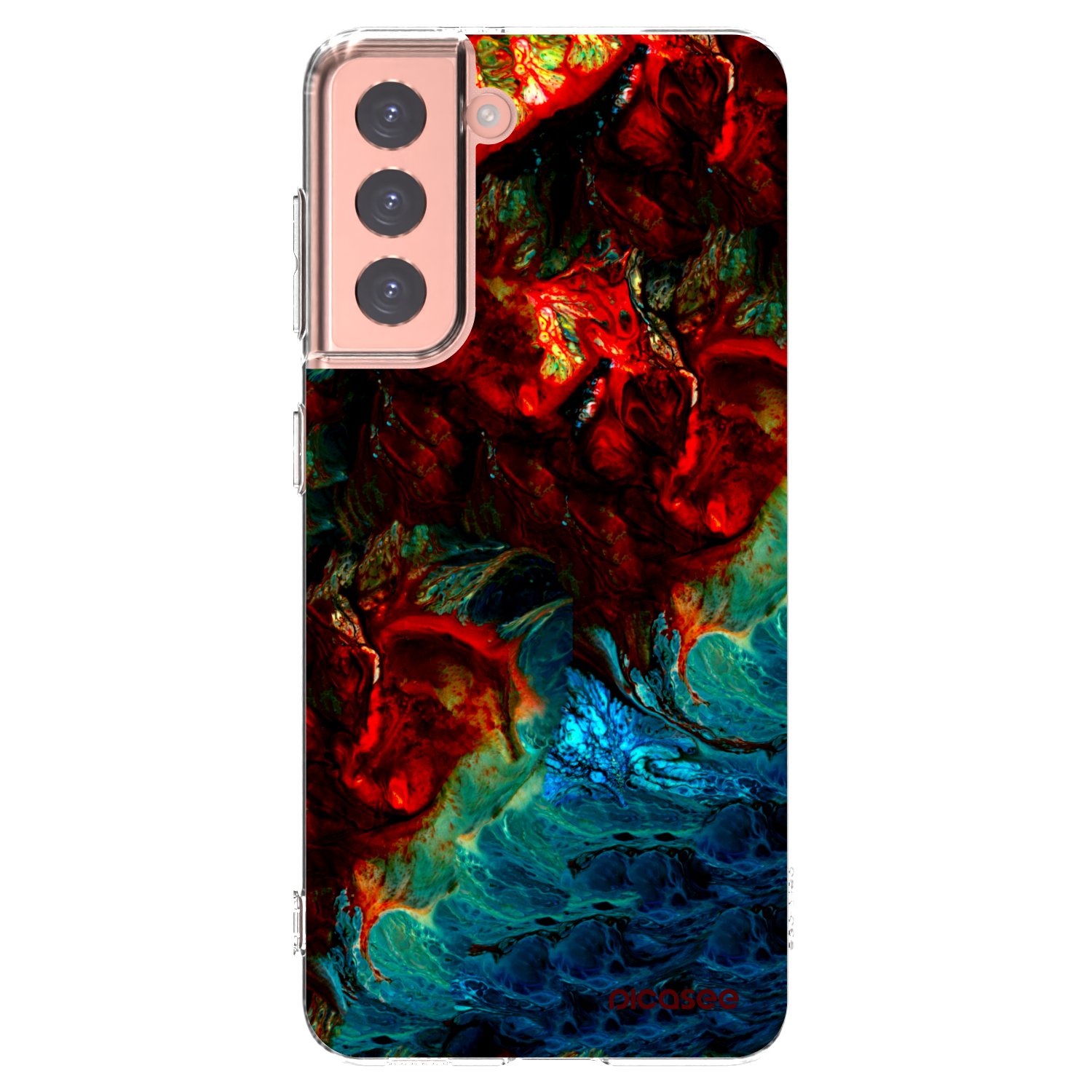 Picasee silikonowe przeźroczyste etui na Samsung Galaxy S21 5G G991B - Universe