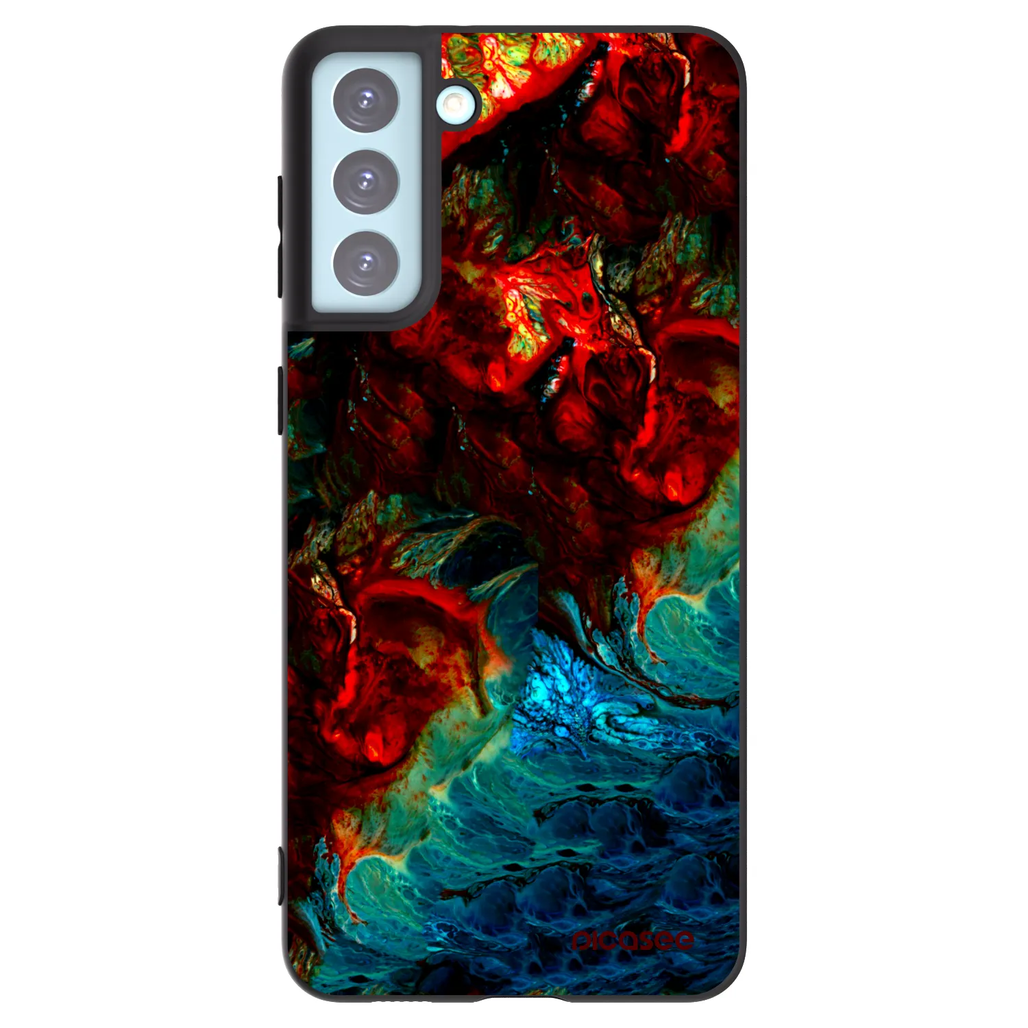 Picasee silikonowe czarne etui na Samsung Galaxy S21+ 5G G996F - Universe