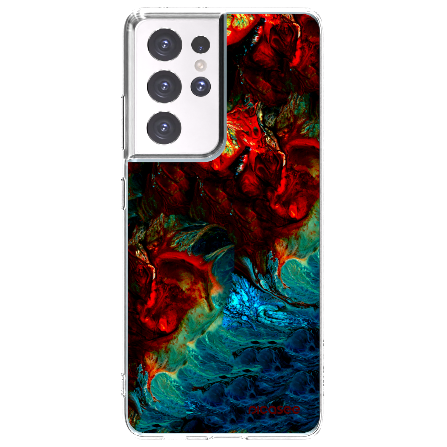 Picasee silikonowe przeźroczyste etui na Samsung Galaxy S21 Ultra 5G G998B - Universe
