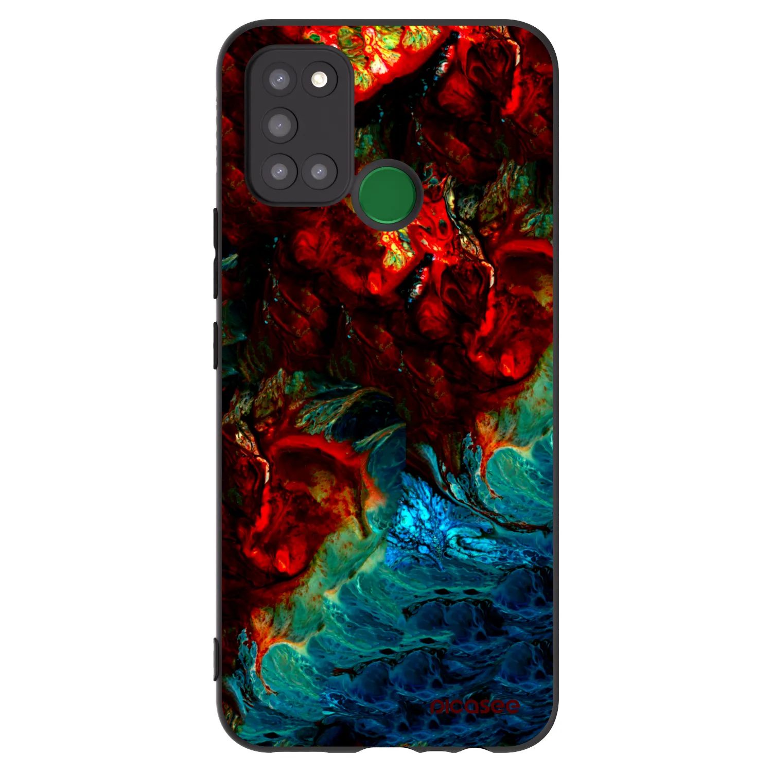 Picasee silikonowe czarne etui na Realme 7i - Universe