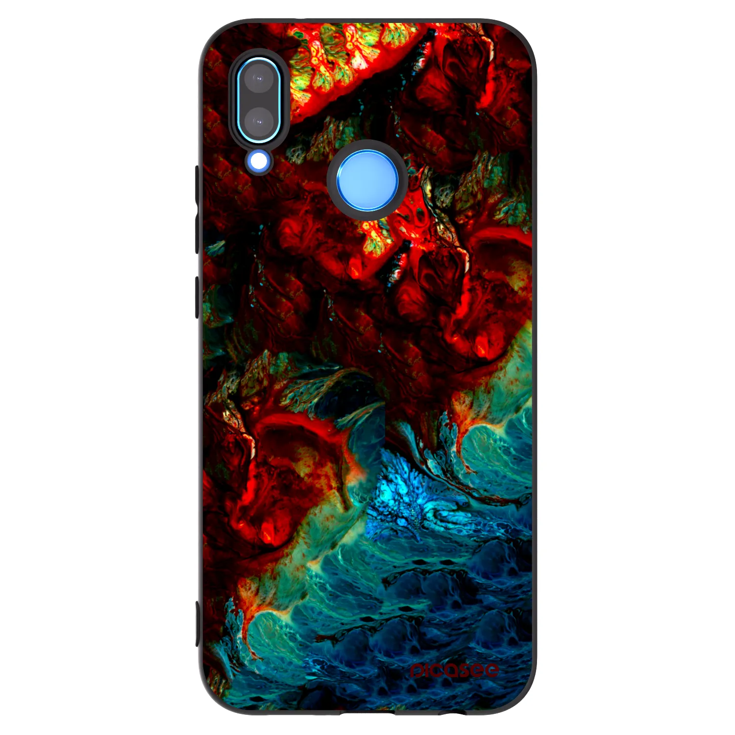 Picasee silikonowe czarne etui na Huawei P20 Lite - Universe