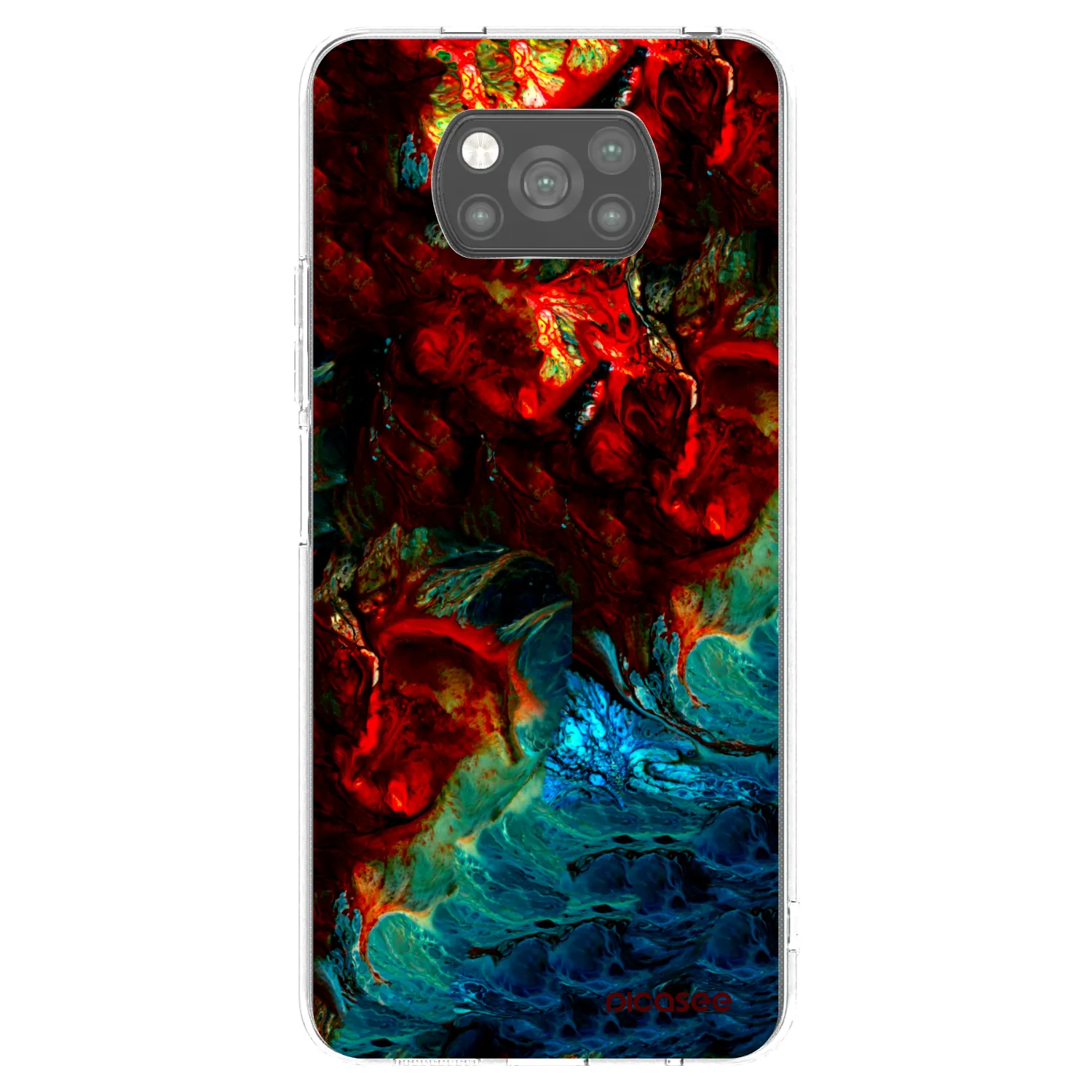 Picasee silikonowe czarne etui na Xiaomi Poco X3 Pro - Universe