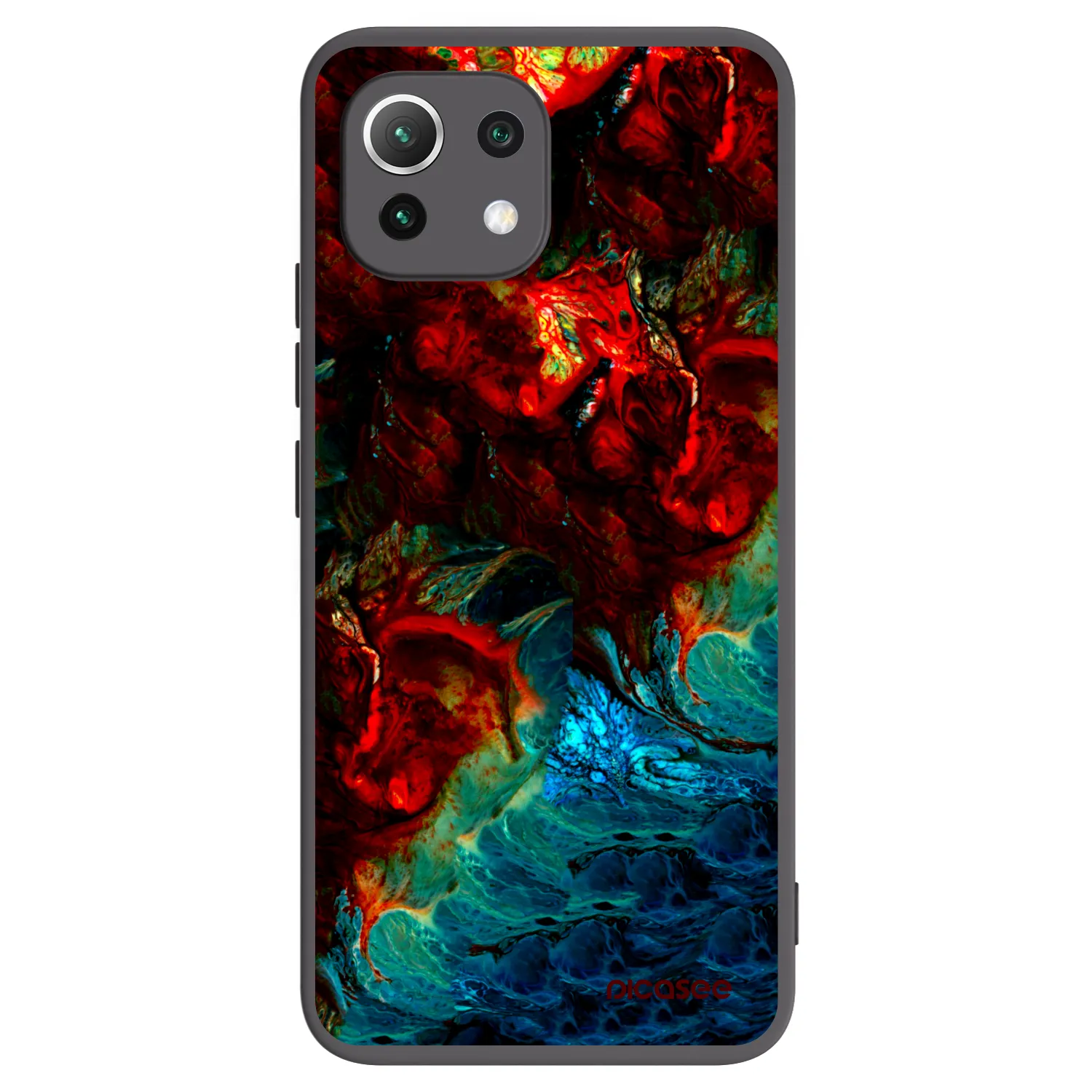 Picasee silikonowe czarne etui na Xiaomi Mi 11 Lite - Universe