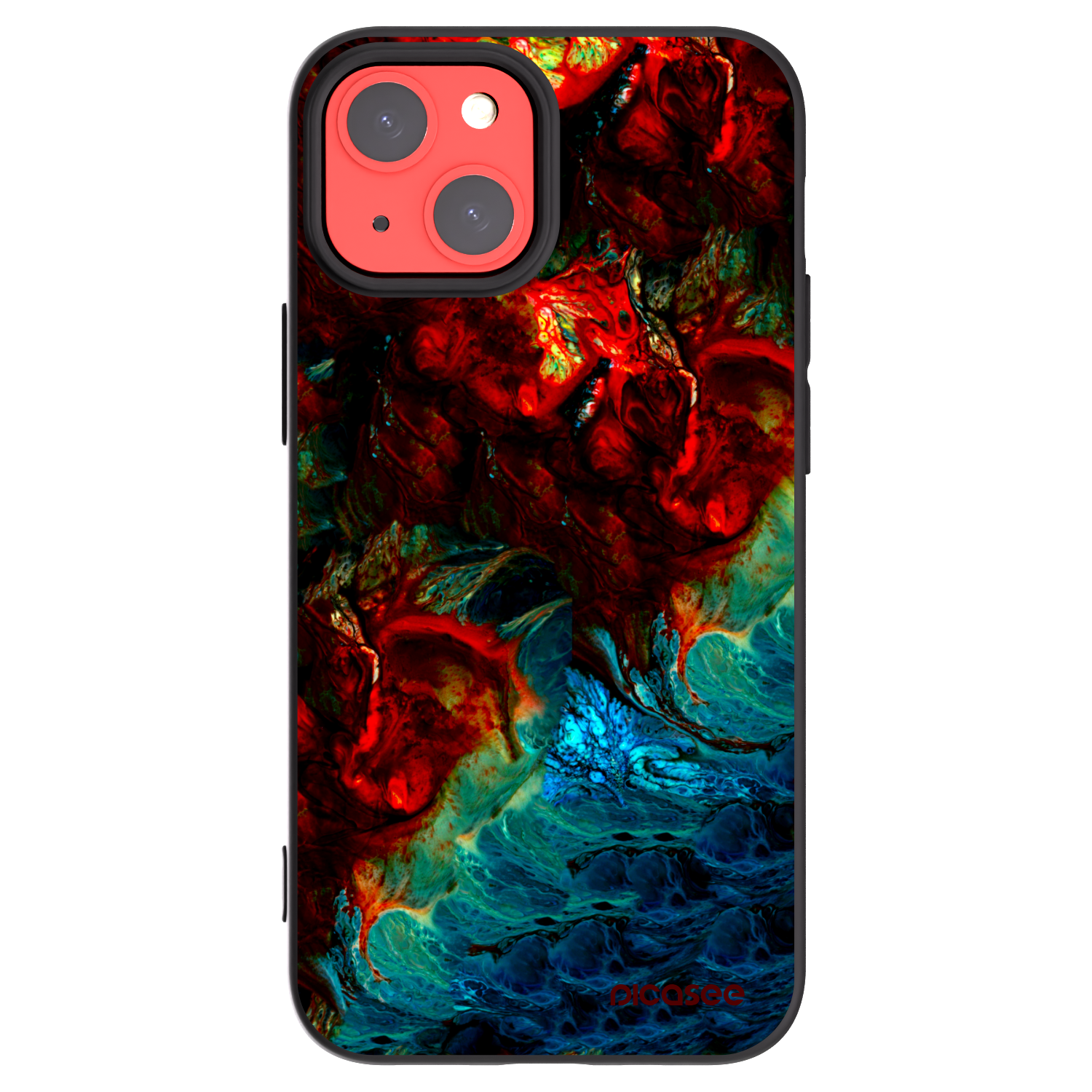 Picasee silikonowe czarne etui na Apple iPhone 13 mini - Universe