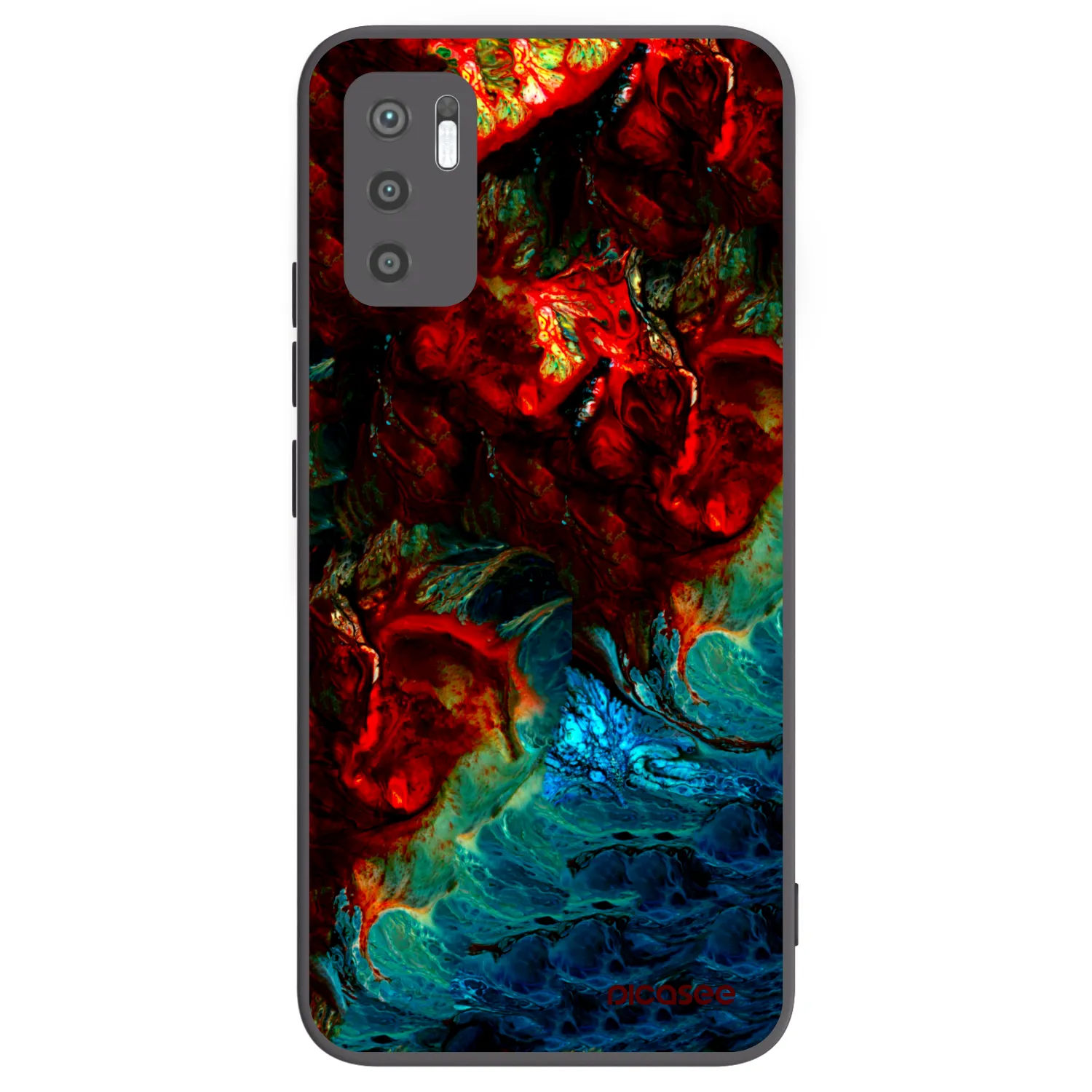 Picasee silikonowe czarne etui na Xiaomi Redmi Note 10 5G - Universe
