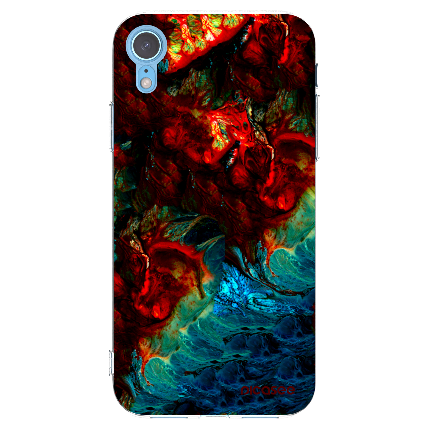 Picasee silikonowe przeźroczyste etui na Apple iPhone XR - Universe