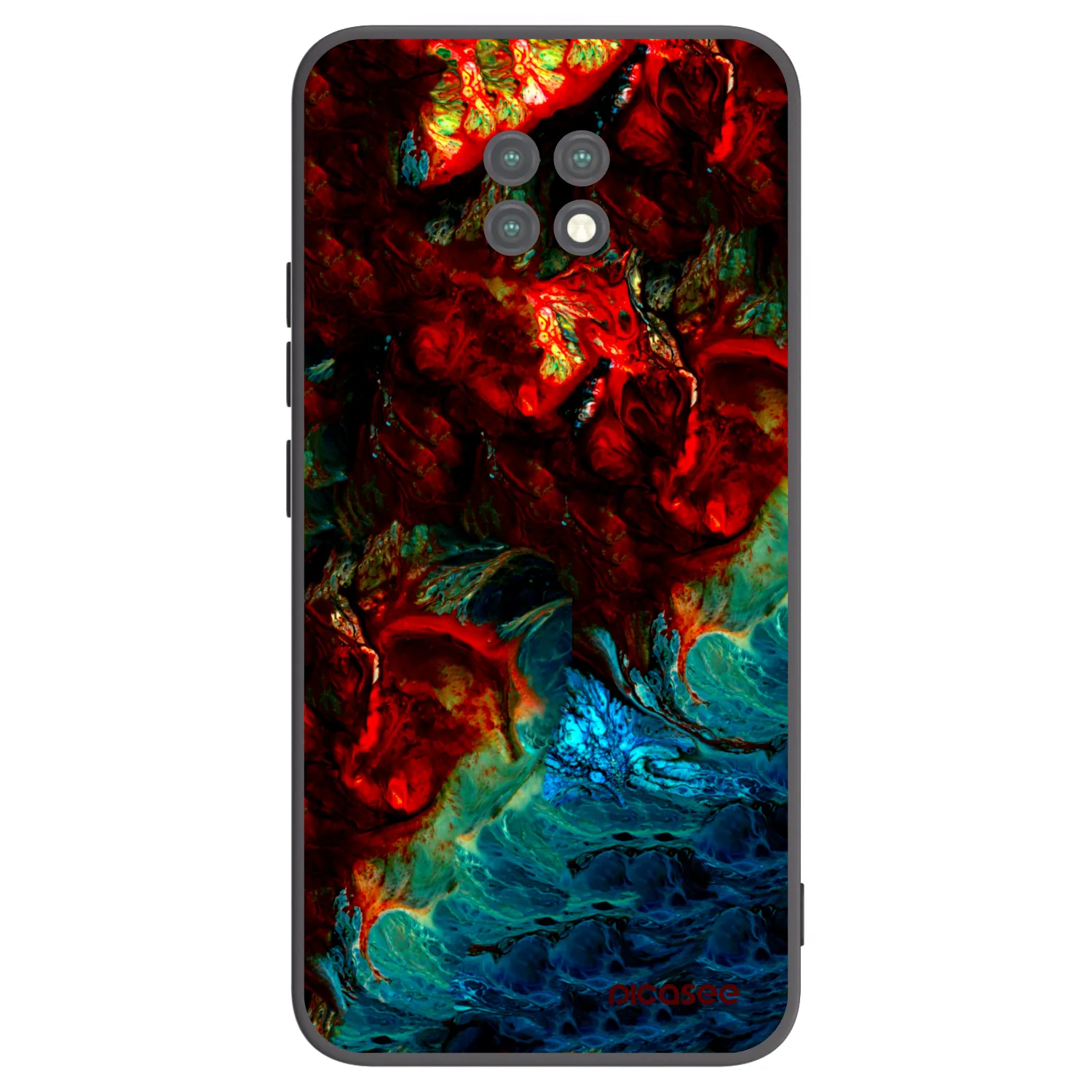 Picasee silikonowe czarne etui na Xiaomi Redmi Note 9T - Universe