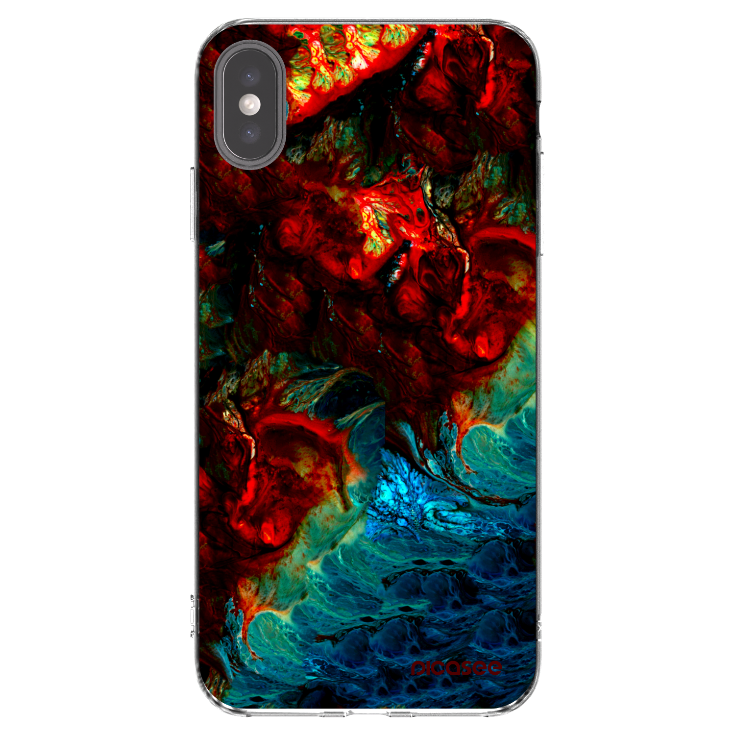 Picasee silikonowe przeźroczyste etui na Apple iPhone XS Max - Universe