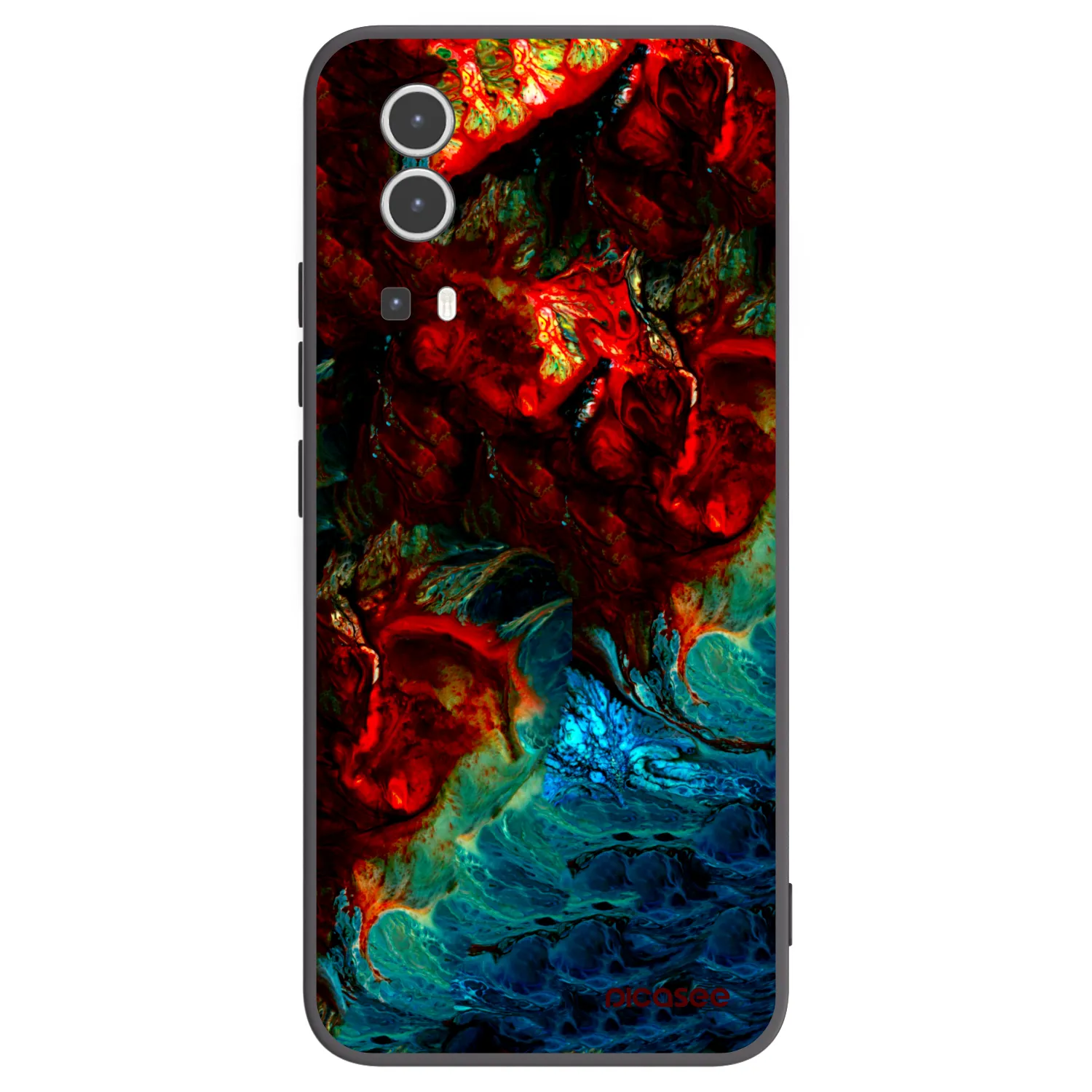 Picasee silikonowe czarne etui na Vivo Y72 5G - Universe
