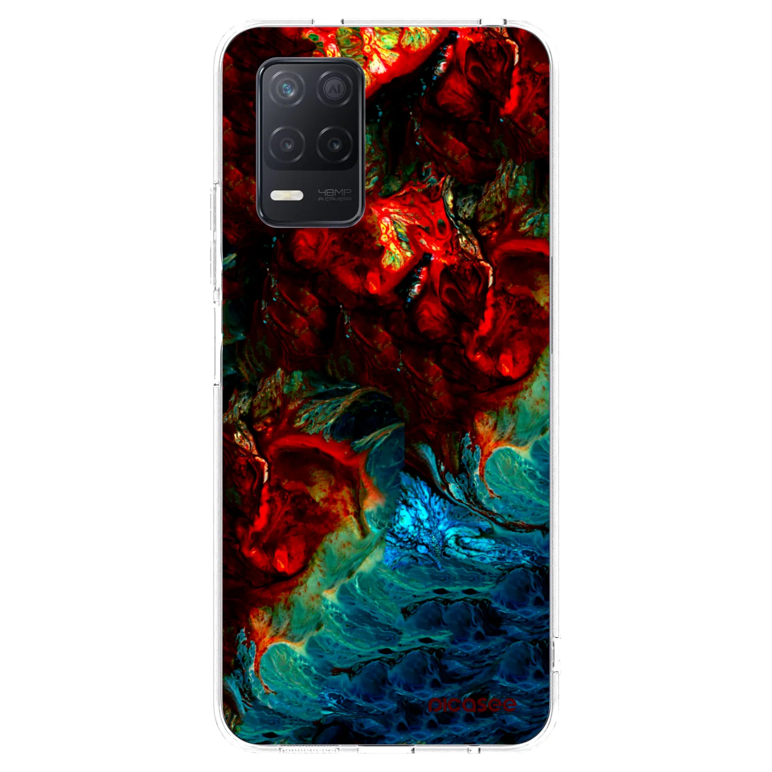 Picasee silikonowe przeźroczyste etui na Realme 8 5G - Universe