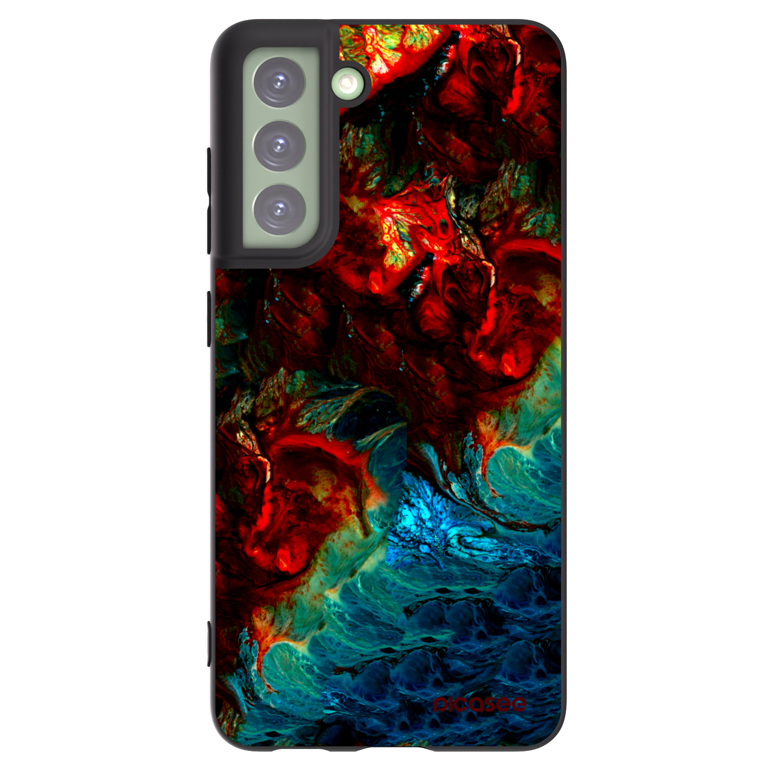 Picasee silikonowe czarne etui na Samsung Galaxy S21 FE 5G - Universe