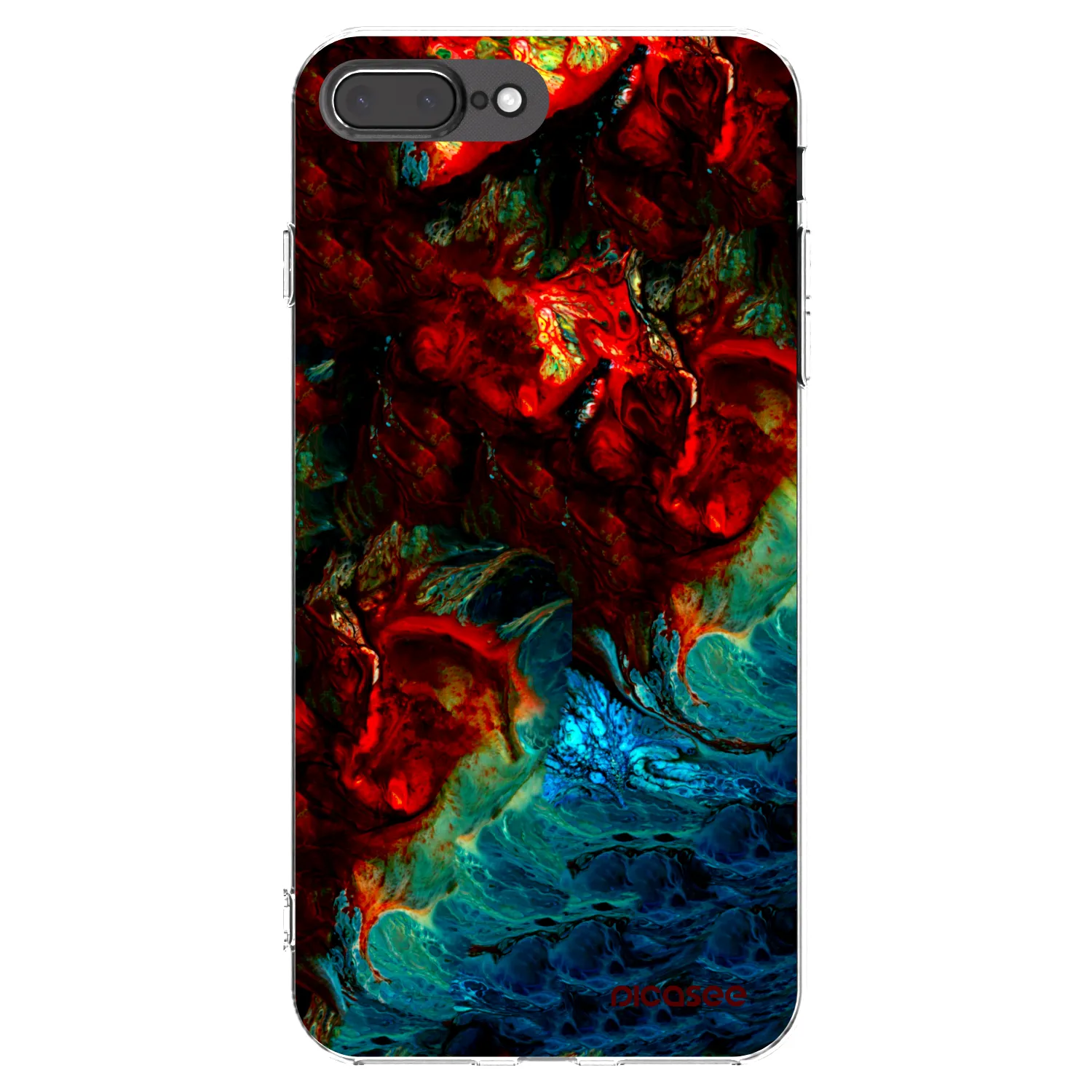 Picasee silikonowe przeźroczyste etui na Apple iPhone 7 Plus - Universe