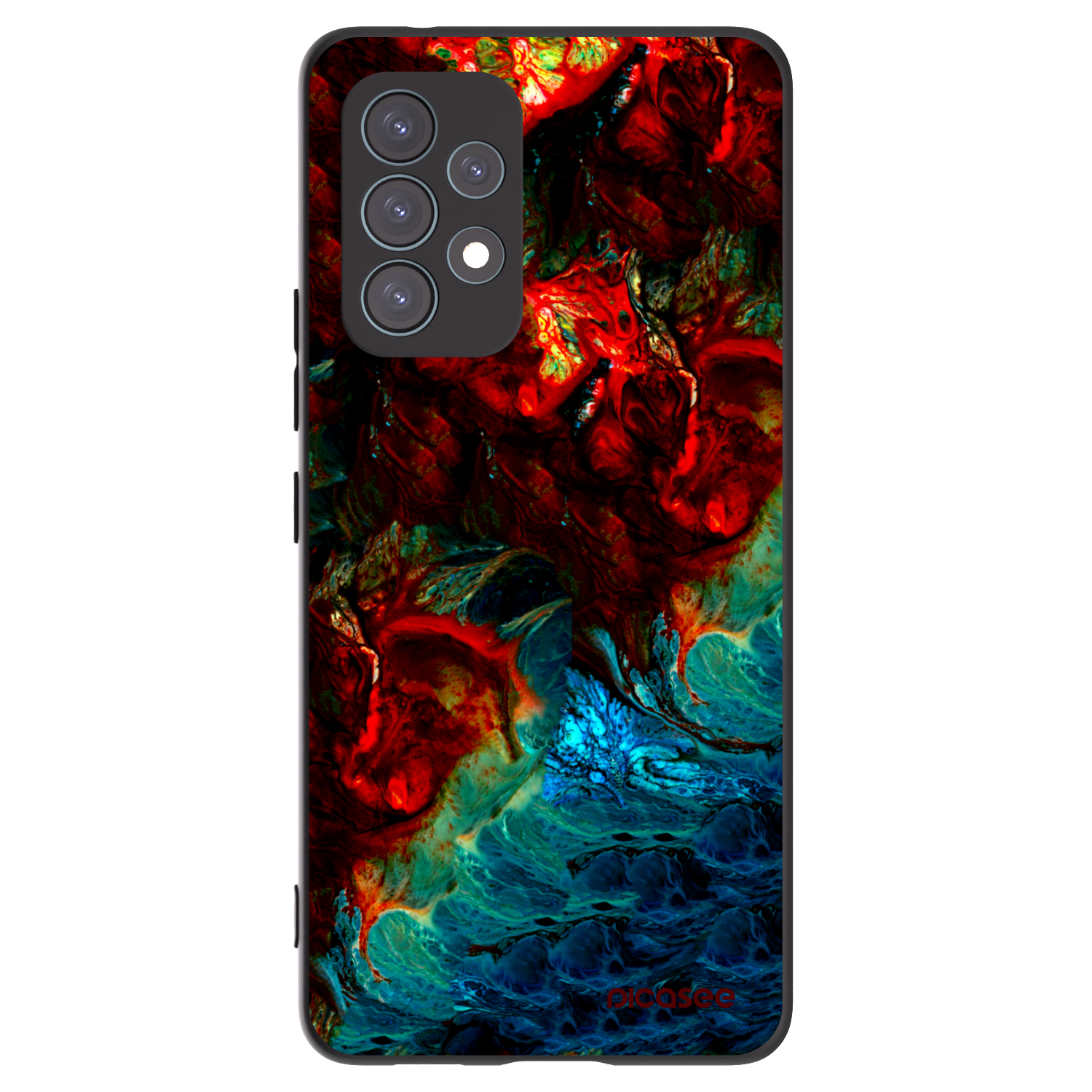 Picasee silikonowe czarne etui na Samsung Galaxy A53 5G A536 - Universe