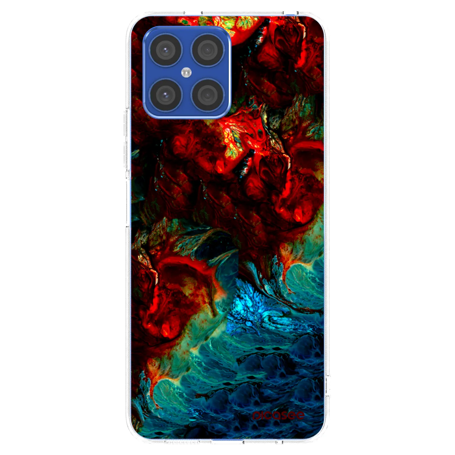 Picasee silikonowe przeźroczyste etui na Honor X8 4G - Universe