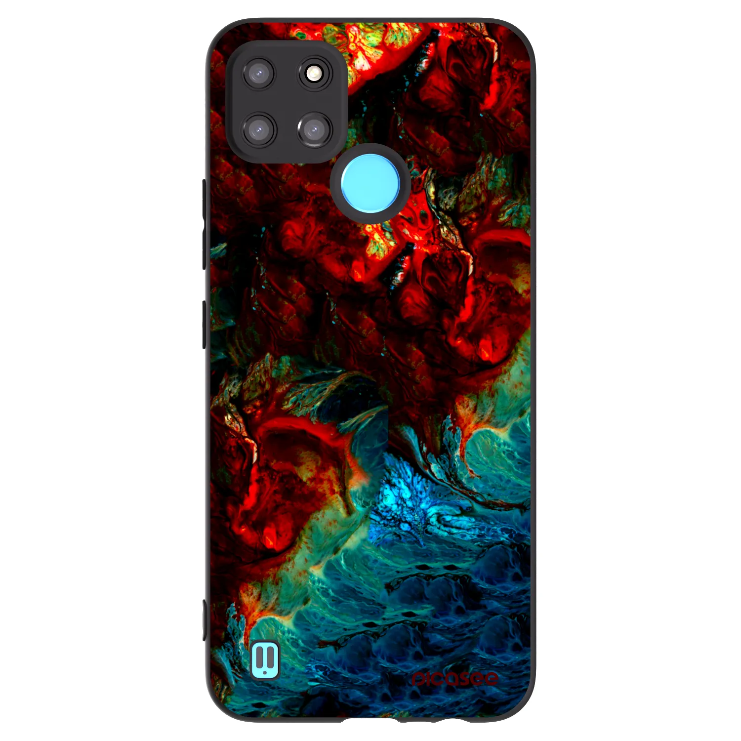 Picasee silikonowe czarne etui na Realme C21Y - Universe