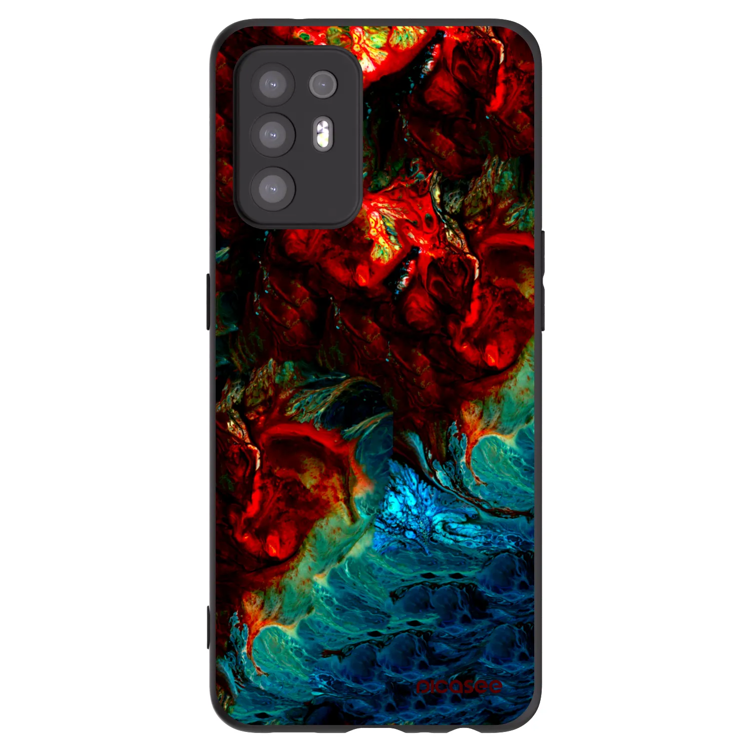 Picasee silikonowe czarne etui na OPPO A94 5G - Universe