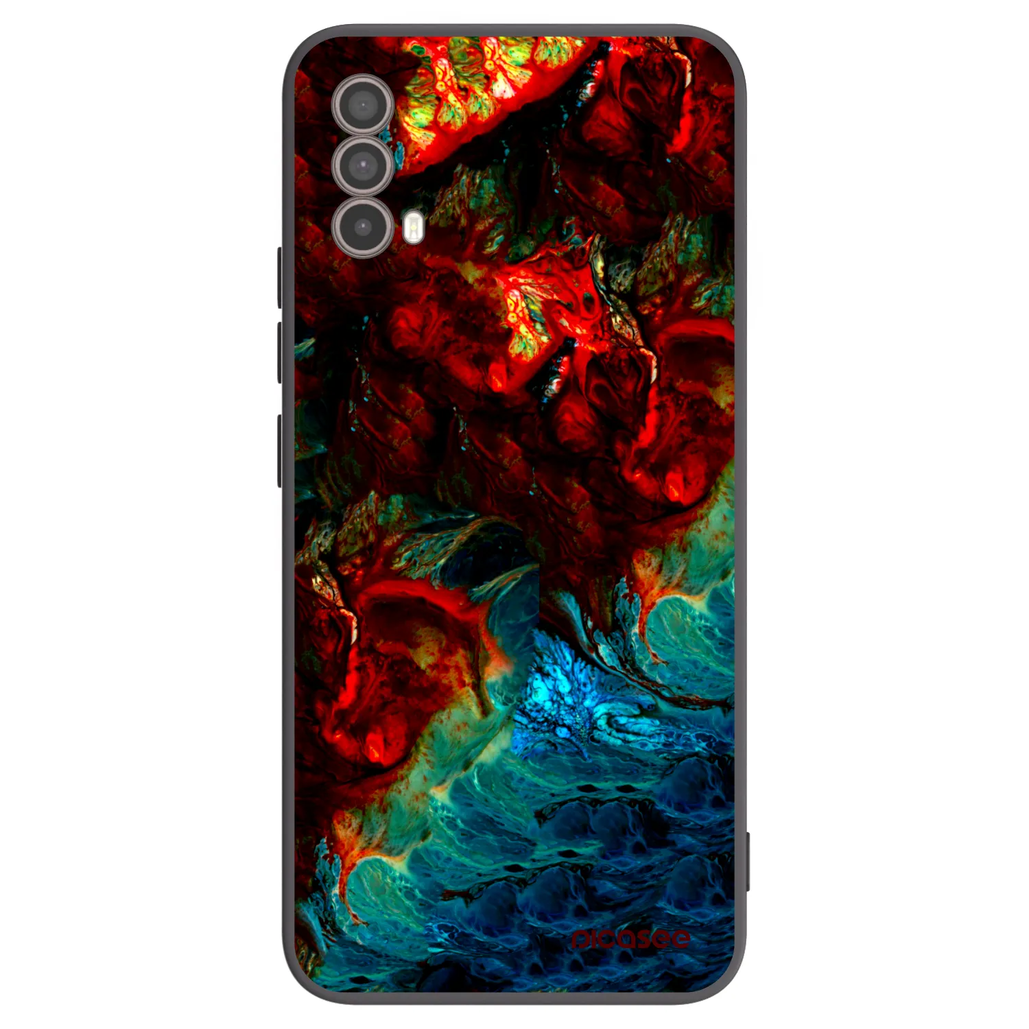 Picasee silikonowe czarne etui na Motorola Moto E40 - Universe