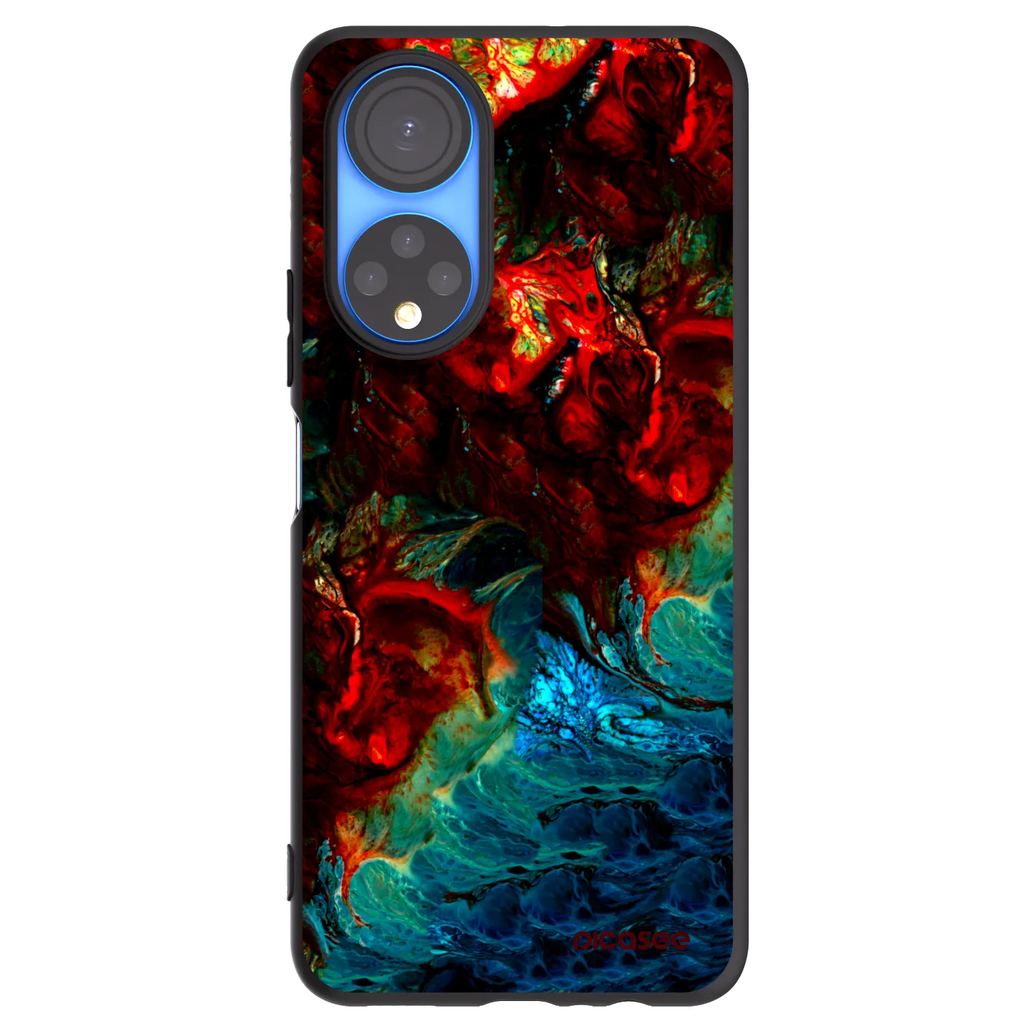 Picasee silikonowe czarne etui na Honor X7 - Universe