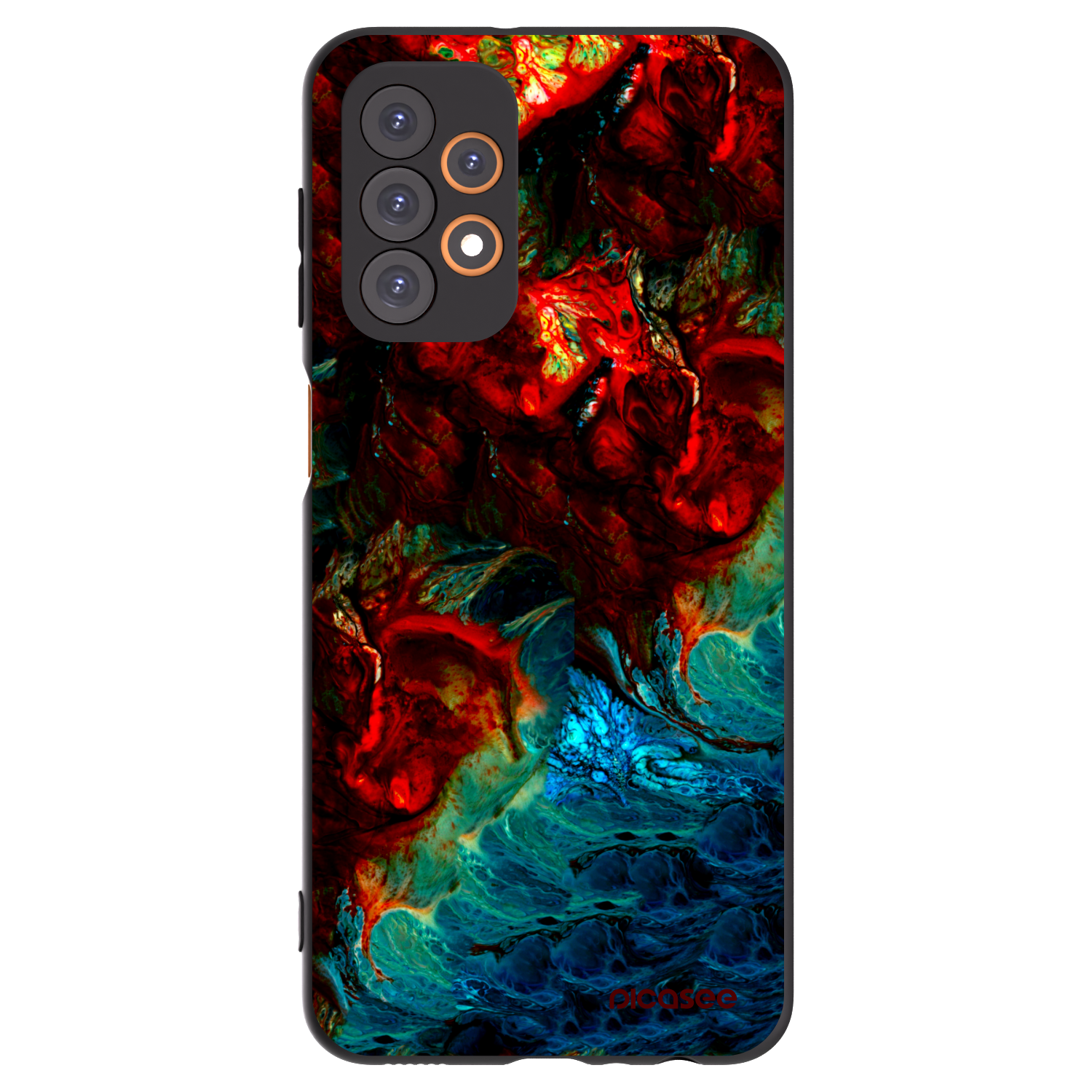 Picasee silikonowe czarne etui na Samsung Galaxy A23 A236B 5G - Universe