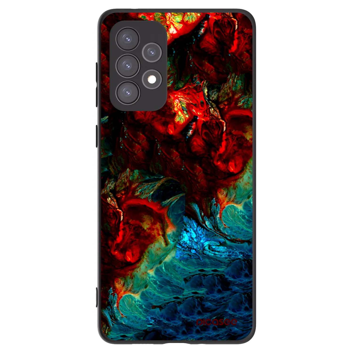 Picasee silikonowe czarne etui na Samsung Galaxy A73 5G - Universe
