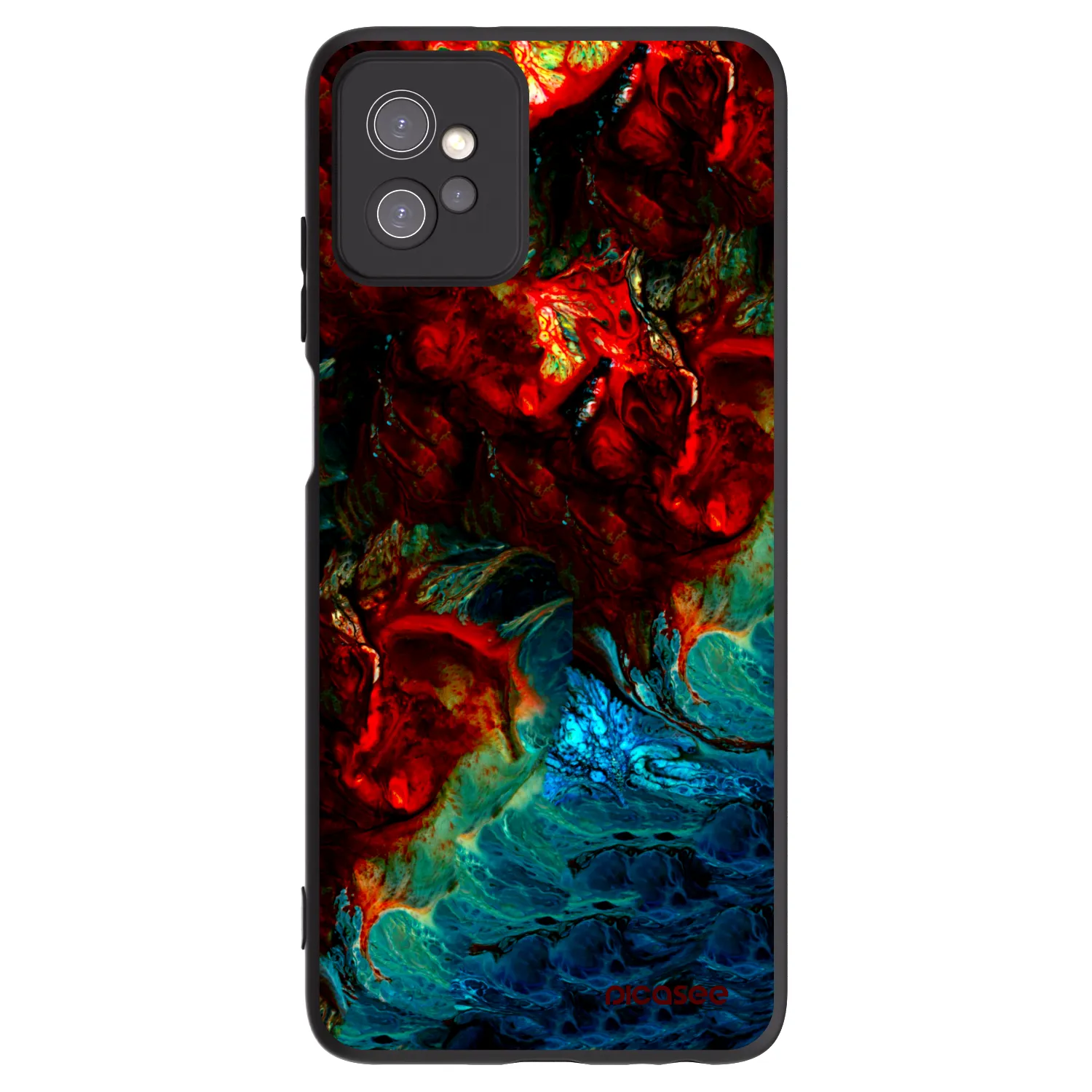 Picasee silikonowe czarne etui na Motorola Moto G32 - Universe