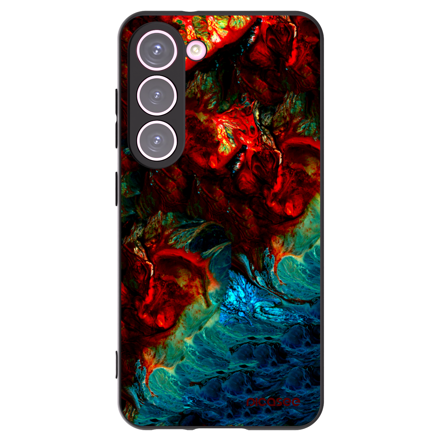 Picasee silikonowe czarne etui na Samsung Galaxy S23 5G - Universe