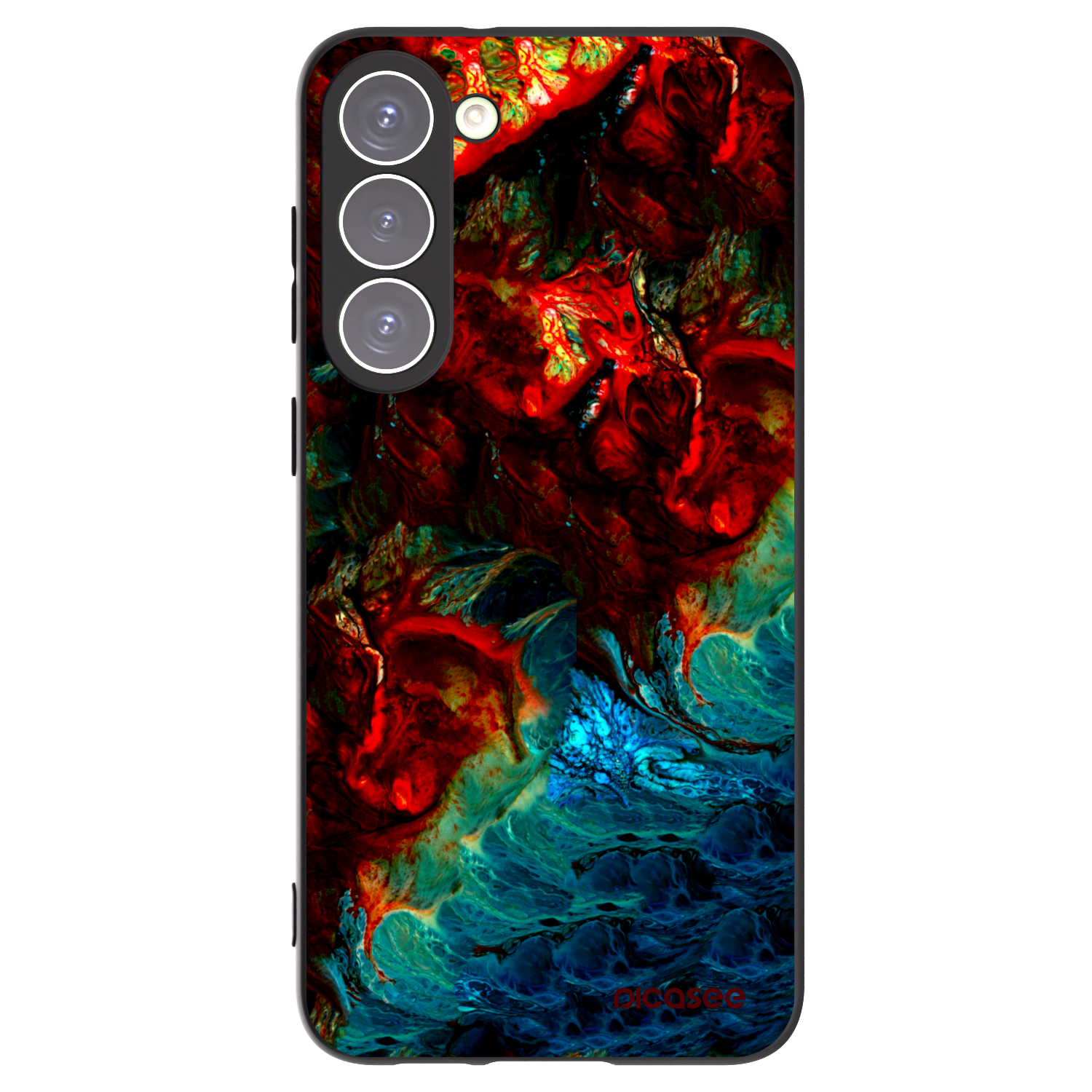 Picasee silikonowe czarne etui na Samsung Galaxy S23+ 5G - Universe