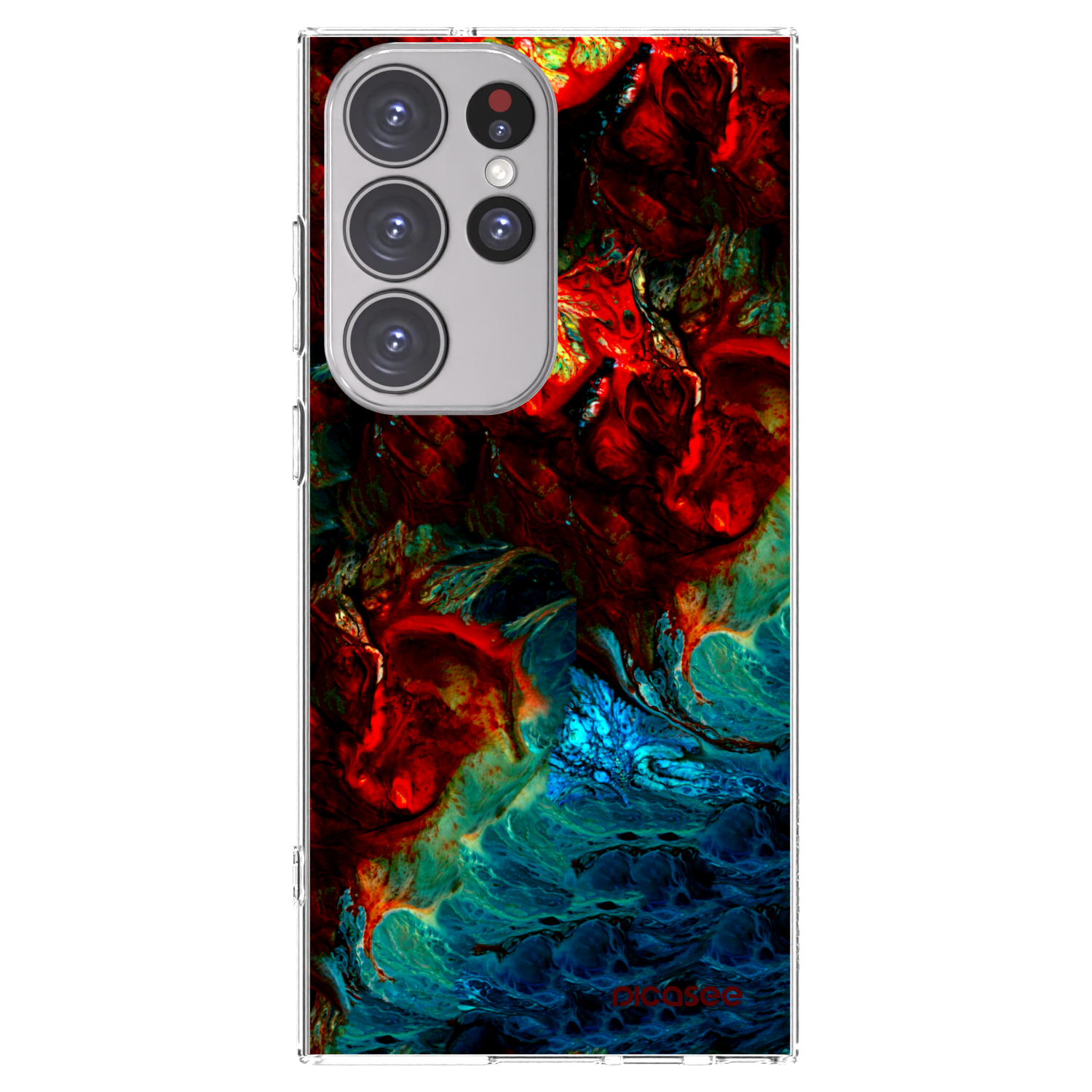 Picasee silikonowe przeźroczyste etui na Samsung Galaxy S23 Ultra 5G - Universe