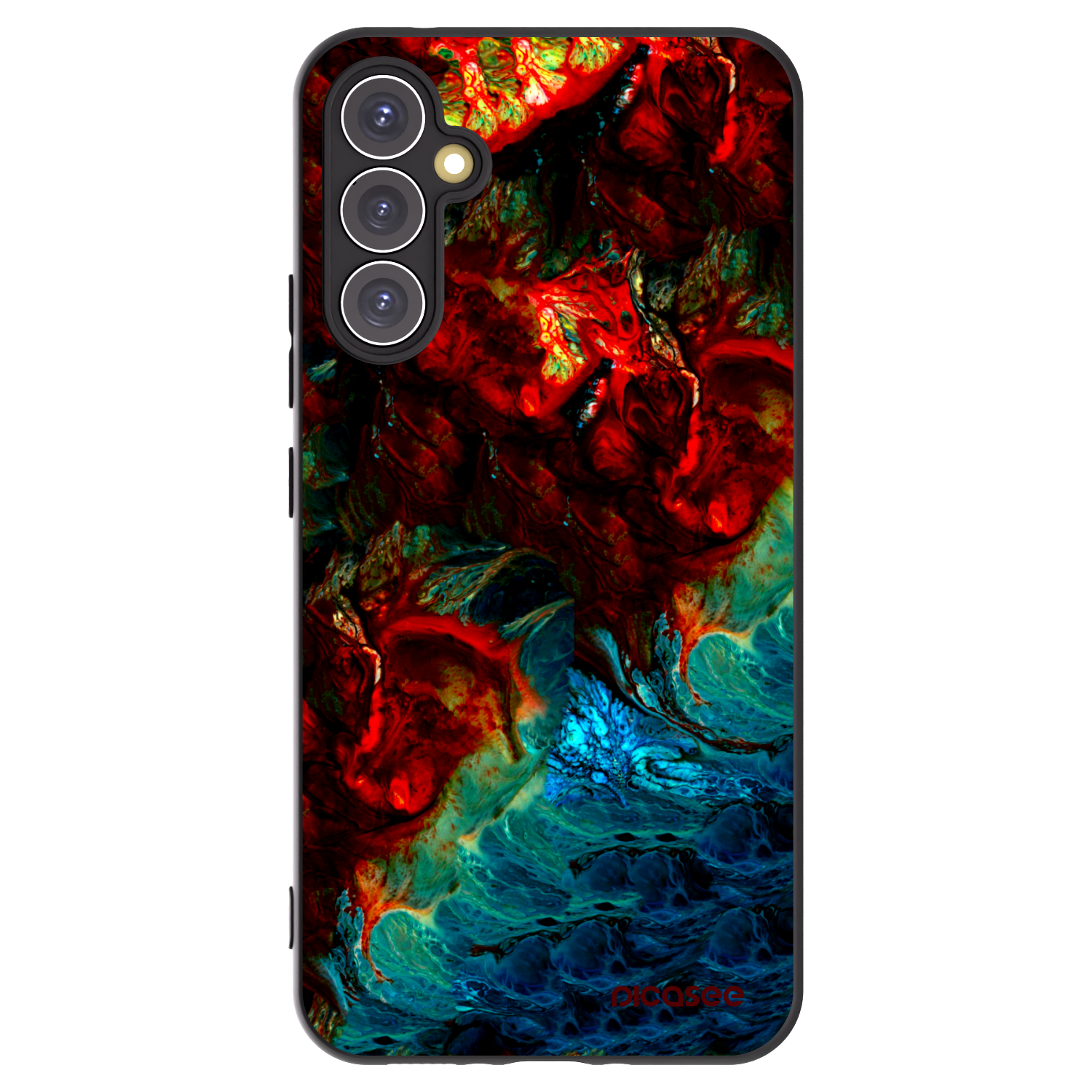 Picasee silikonowe czarne etui na Samsung Galaxy A34 5G A346B - Universe