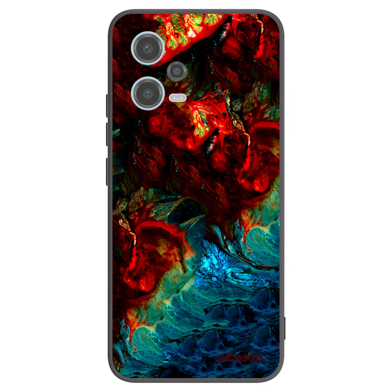 Picasee silikonowe czarne etui na Xiaomi Redmi Note 12 5G - Universe