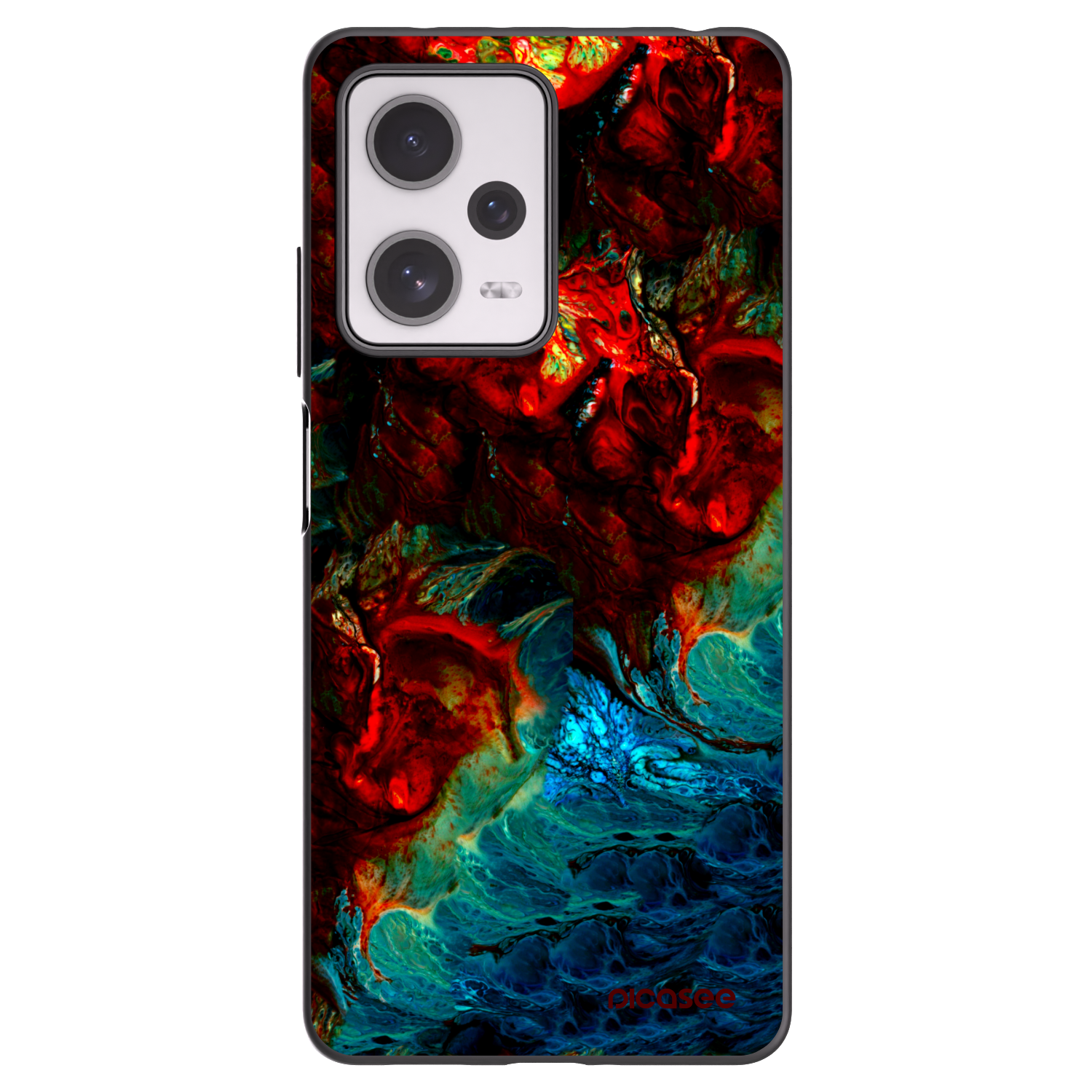 Picasee silikonowe czarne etui na Xiaomi Redmi Note 12 Pro+ 5G - Universe