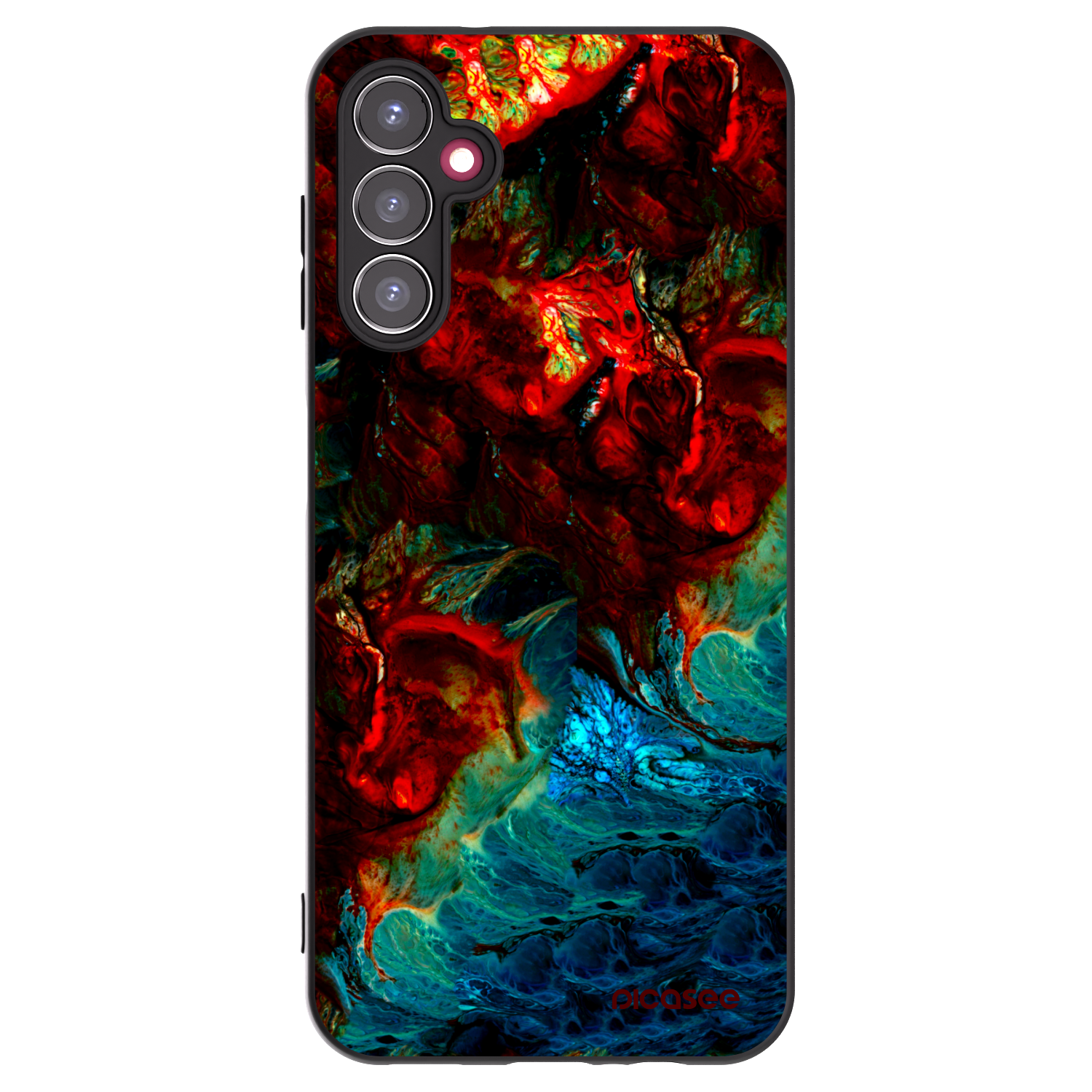 Picasee silikonowe czarne etui na Samsung Galaxy A14 5G A146P - Universe