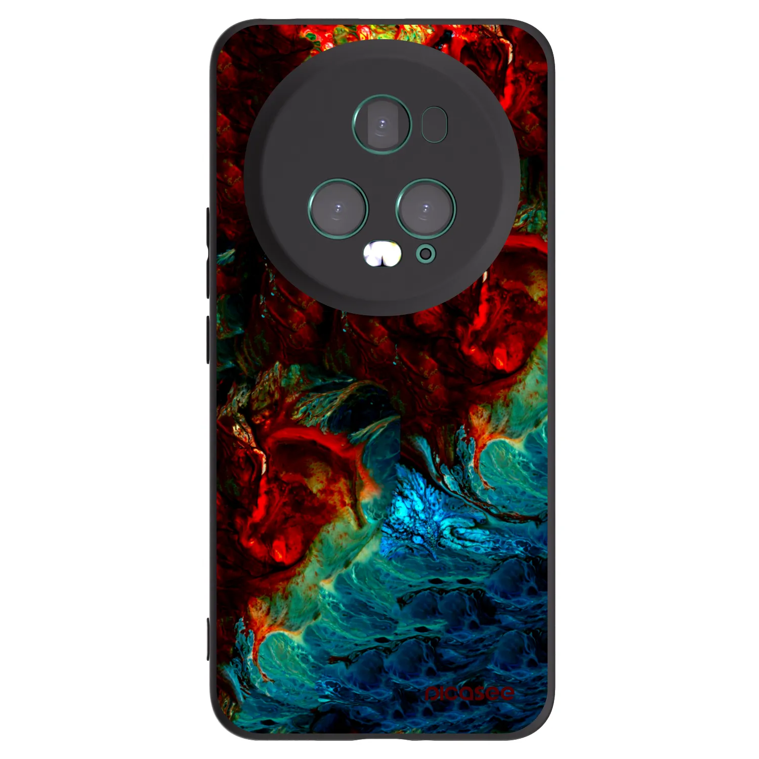 Picasee silikonowe czarne etui na Honor Magic5 Pro - Universe