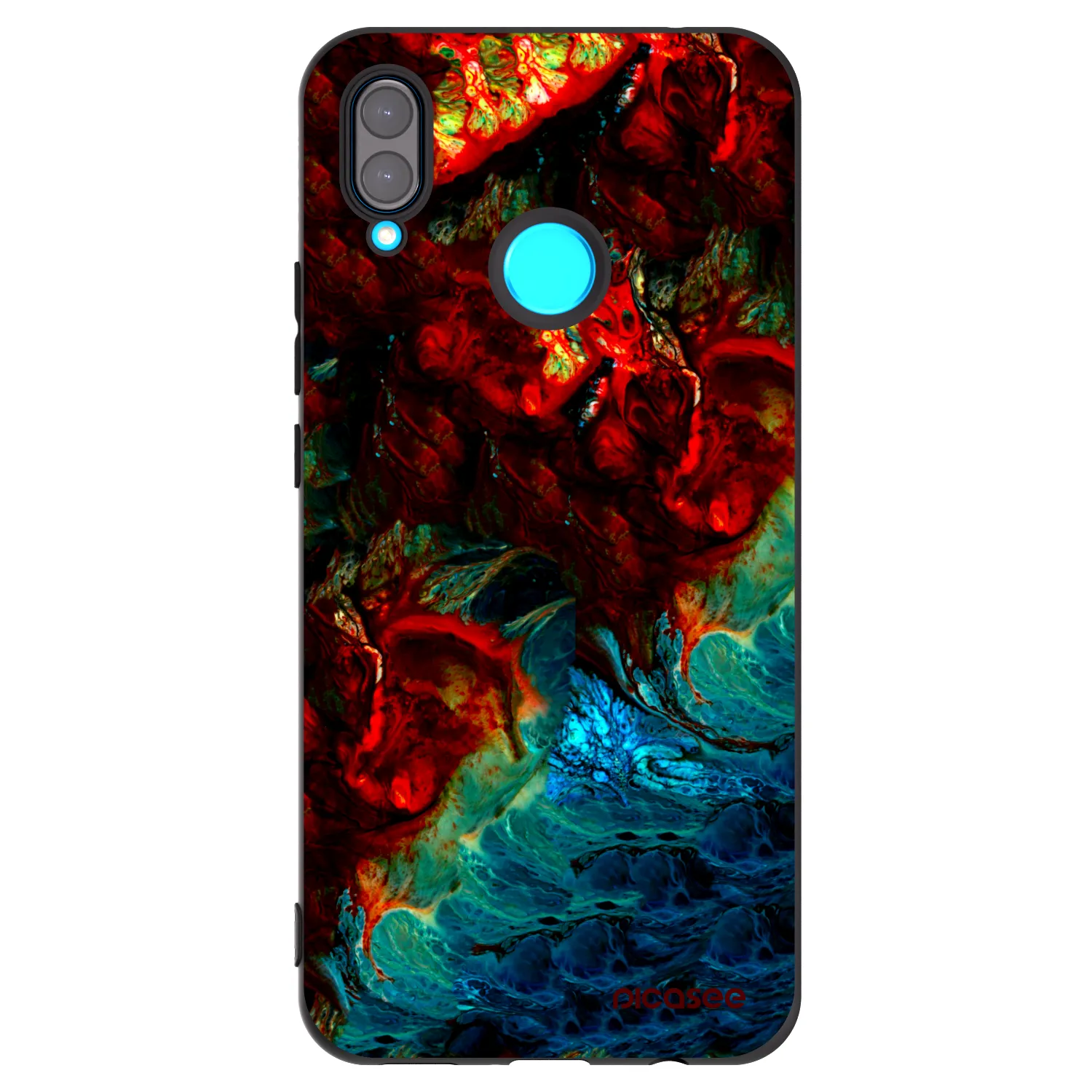Picasee silikonowe czarne etui na Huawei Nova 3i - Universe